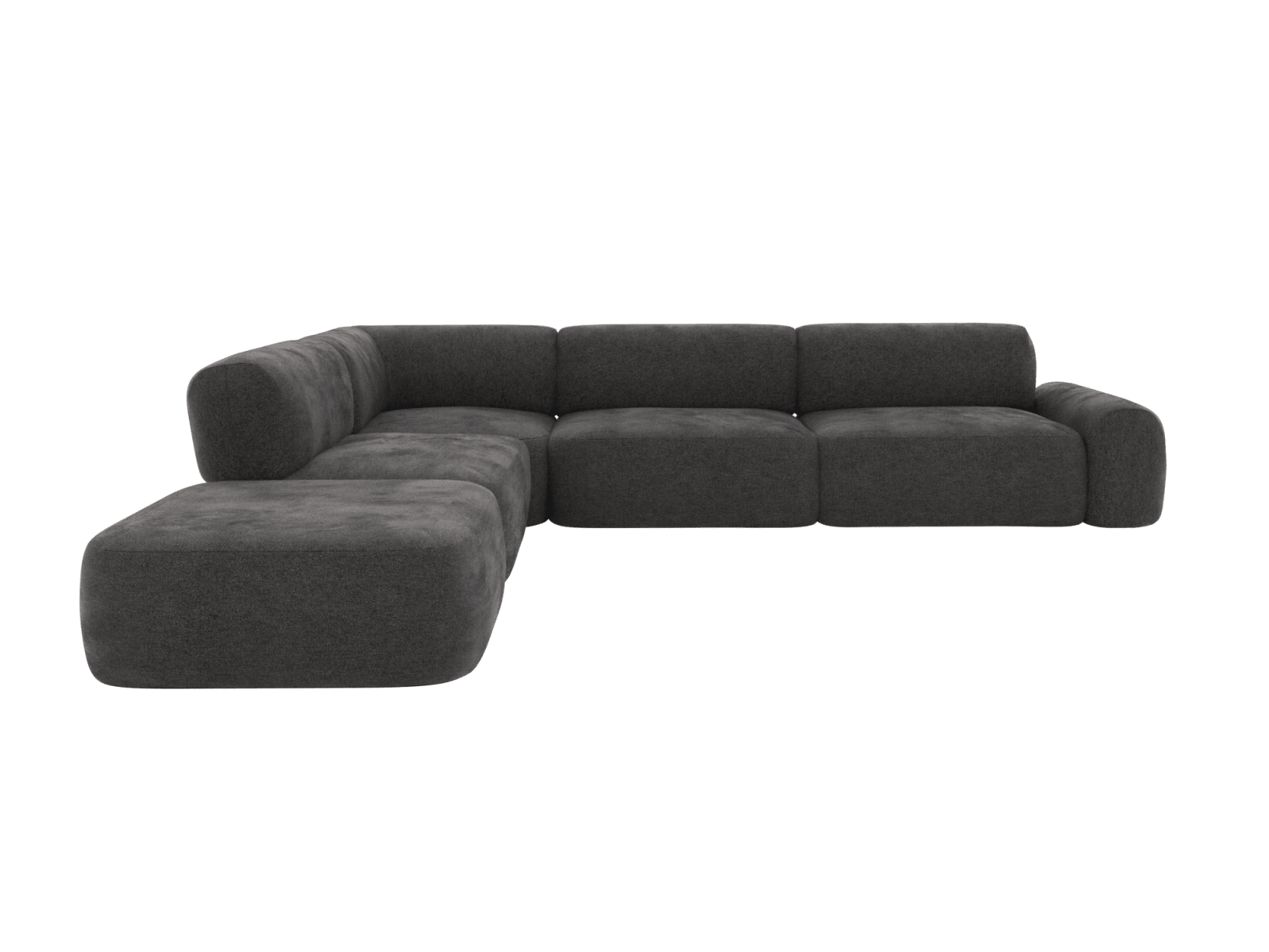 Beckett California Charcoal Modular Sofa - 6 Seater color California Charcoal