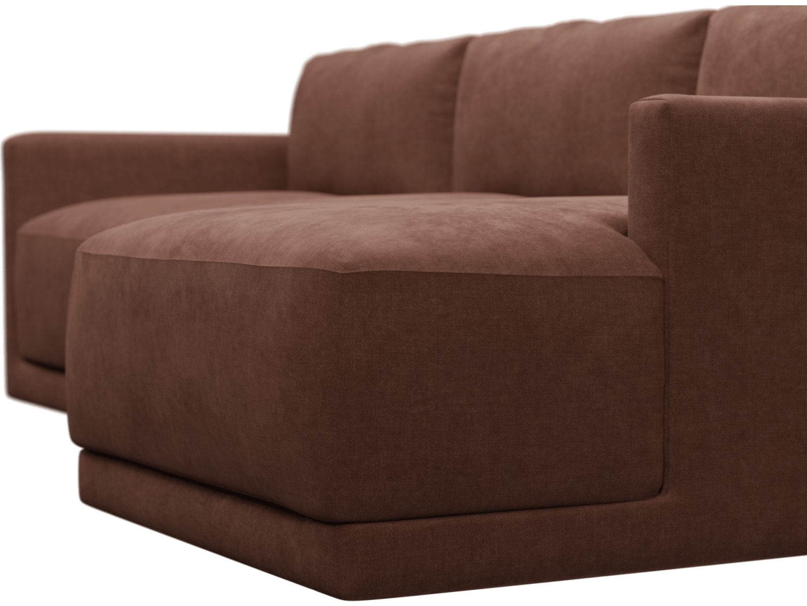 Haven Apt Muse Rust Chaise Sofa color Muse Rust
