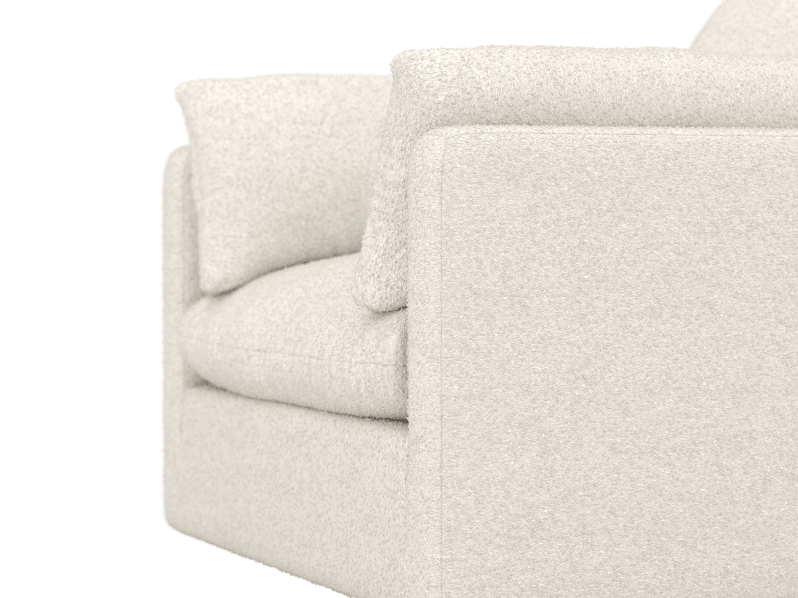 Willow Boucle Ivory Armchair color Boucle Ivory