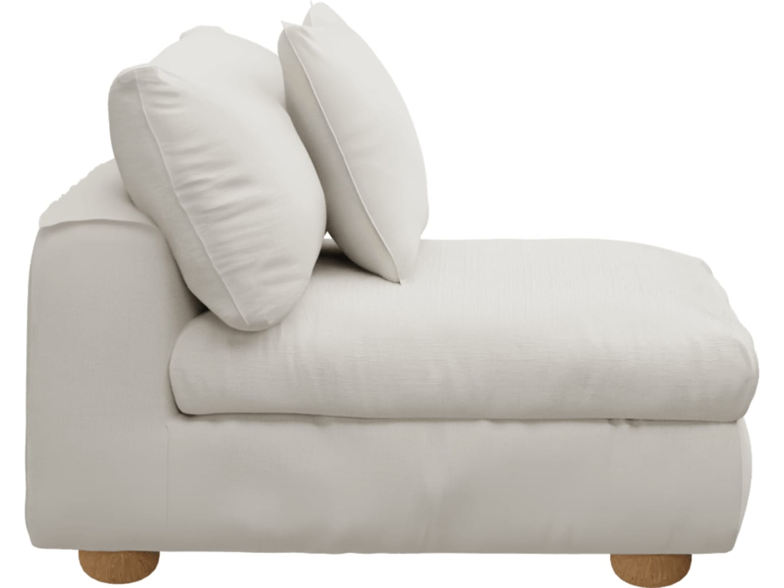 Tully Tribute Ice Armless Sofa Chair Module color Tribute Ice