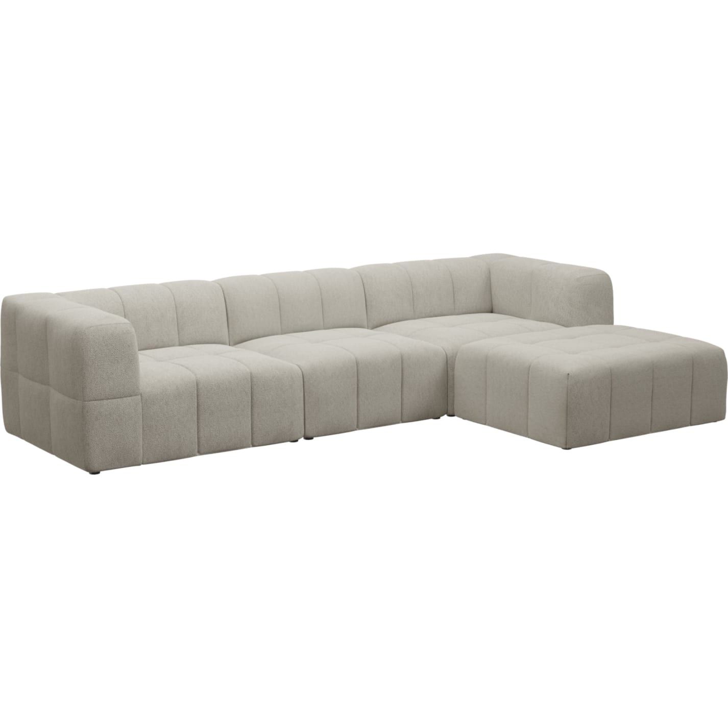 Lucello Noa Desert Modular Sofa with Ottoman - 4 Piece color Noa Desert