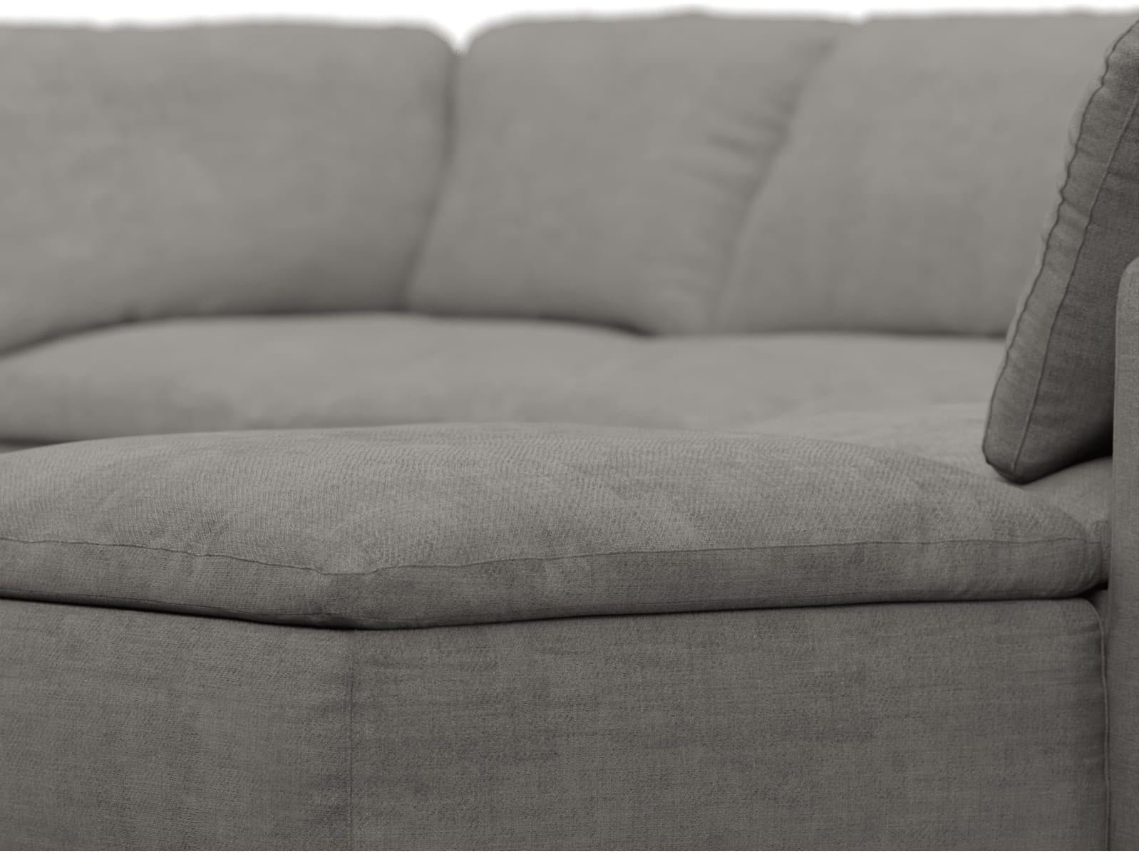 Cloud Deep Isla Soft Grey Modular Sofa - 6 Piece color Isla Soft Grey