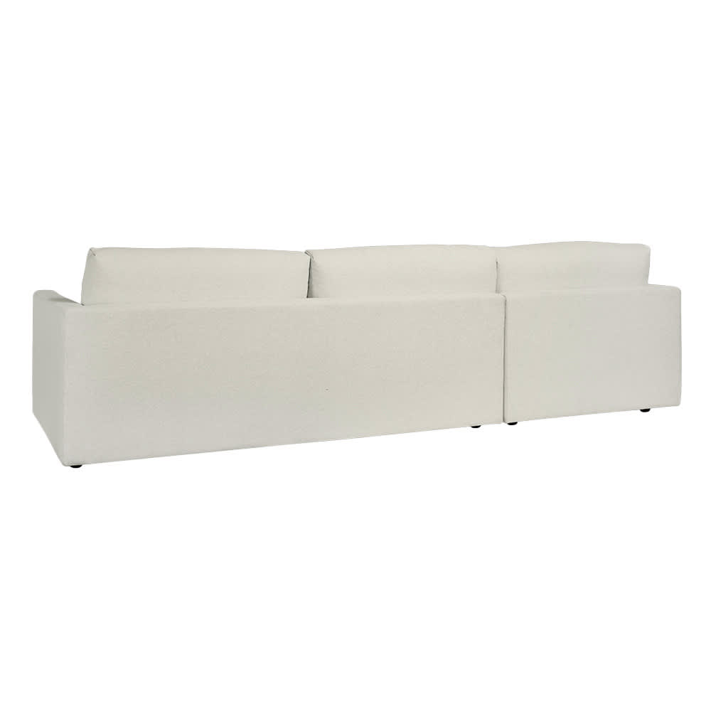 Haven California Ivory Chaise Sofa Left Facing - 3 Seater color California Ivory