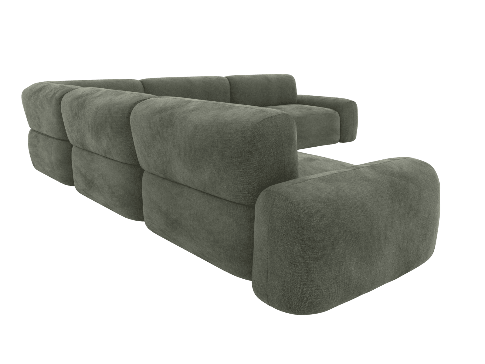 Beckett Tribute Dark Jade Modular Corner Sofa - 7 Seater color Tribute Dark Jade