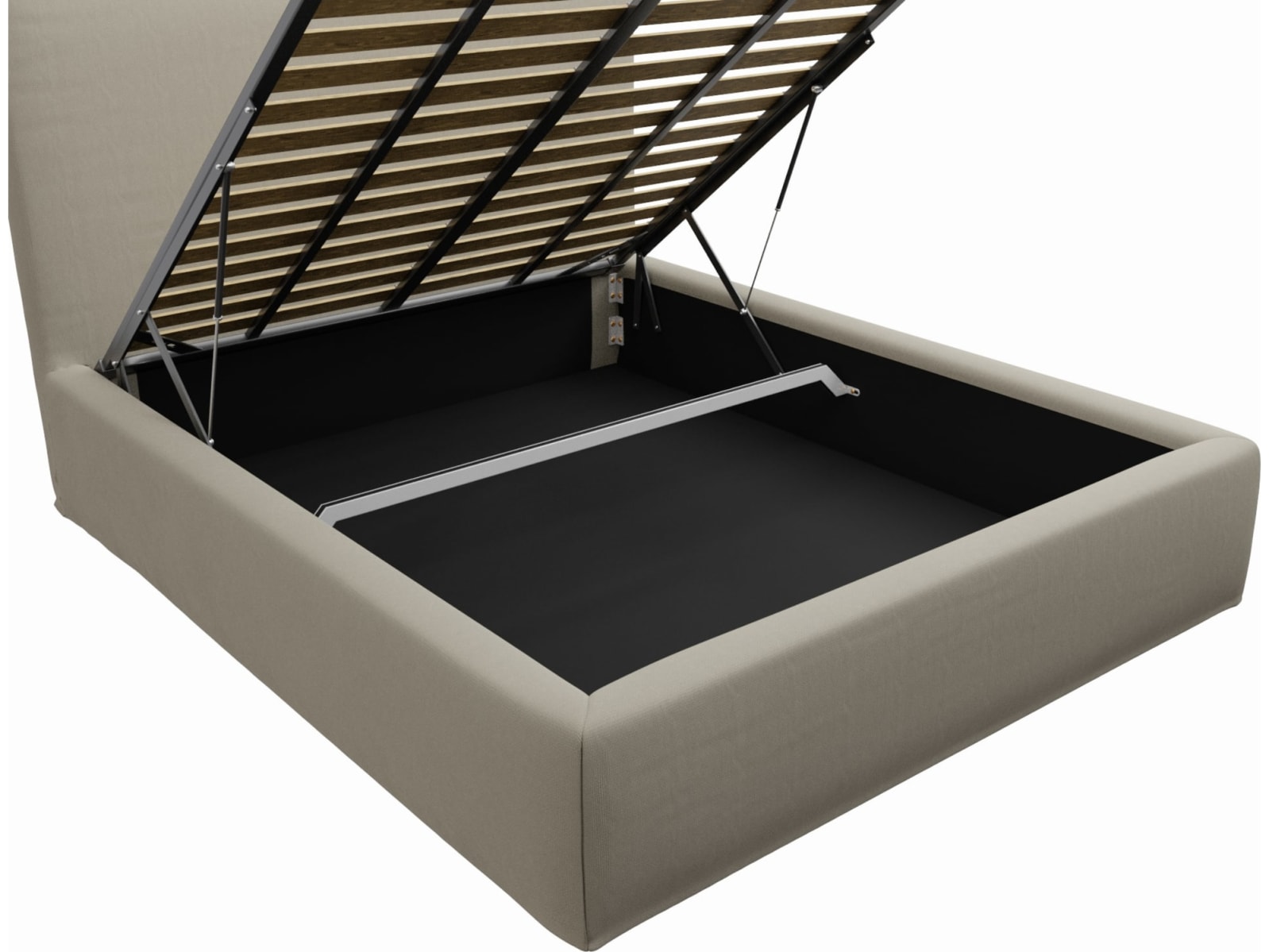 Willow Gas Lift Bed Plaza Natural color Plaza Natural