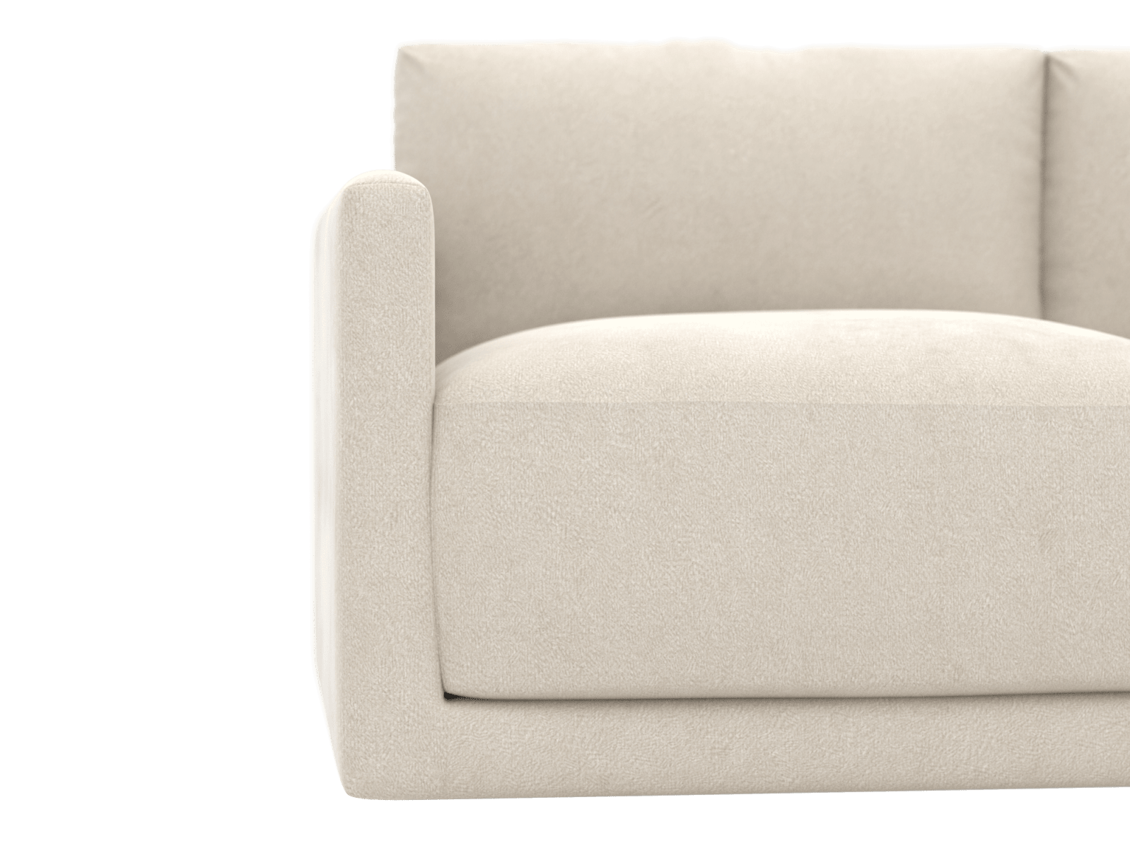 Haven Muse Flax 3 Seater Chaise Sofa color Muse Flax