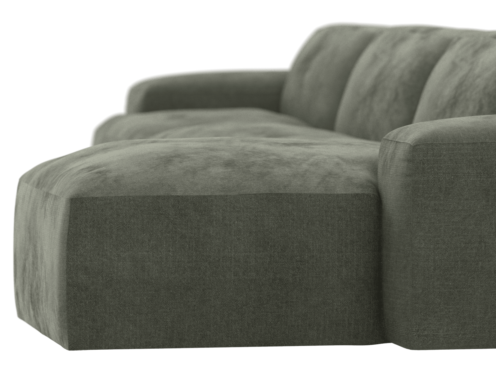 Copenhagen Tribute Dark Jade Chaise Sofa - 4 Seater color Tribute Dark Jade
