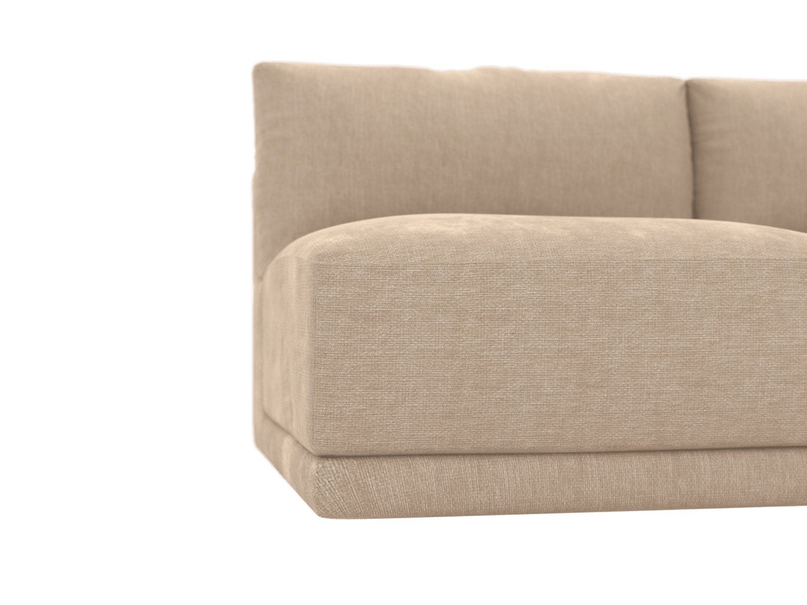 Haven Muse Driftwood 2 Seater Armless Sofa Module color Muse Driftwood