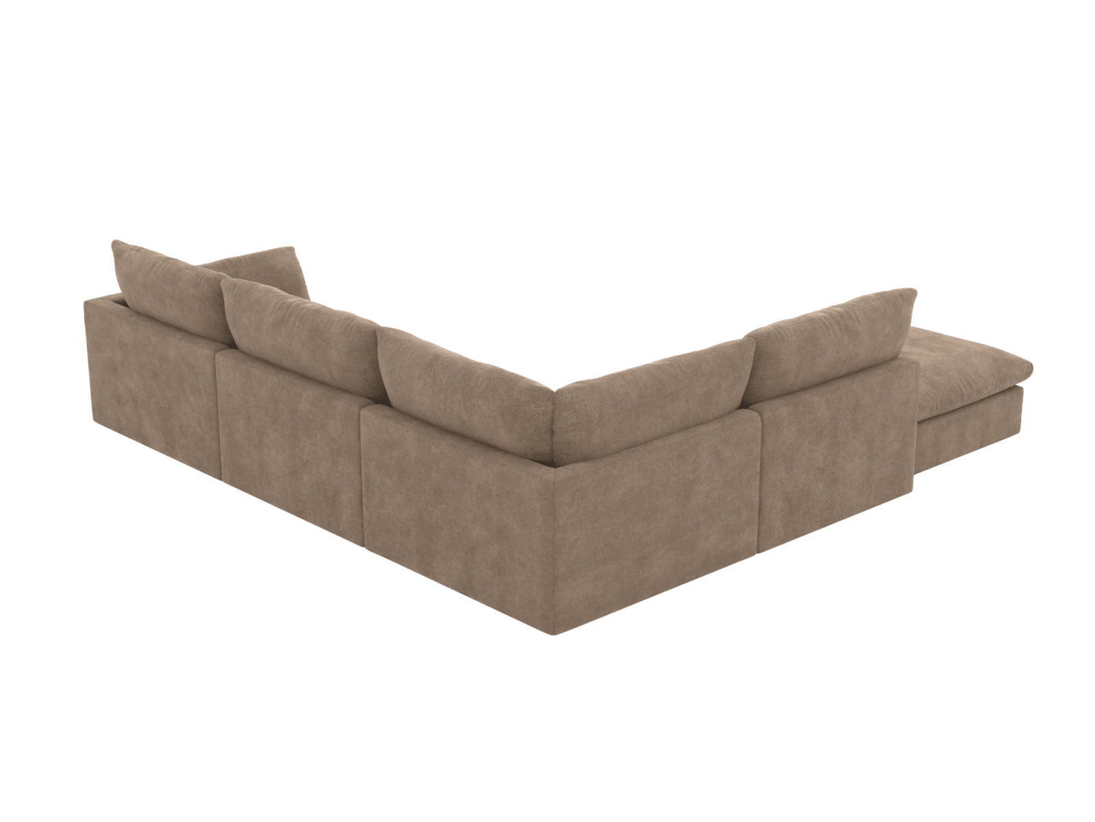 Willow Tribute Walnut Modular Sofa LAF Terminal - 5 Seater color Tribute Walnut