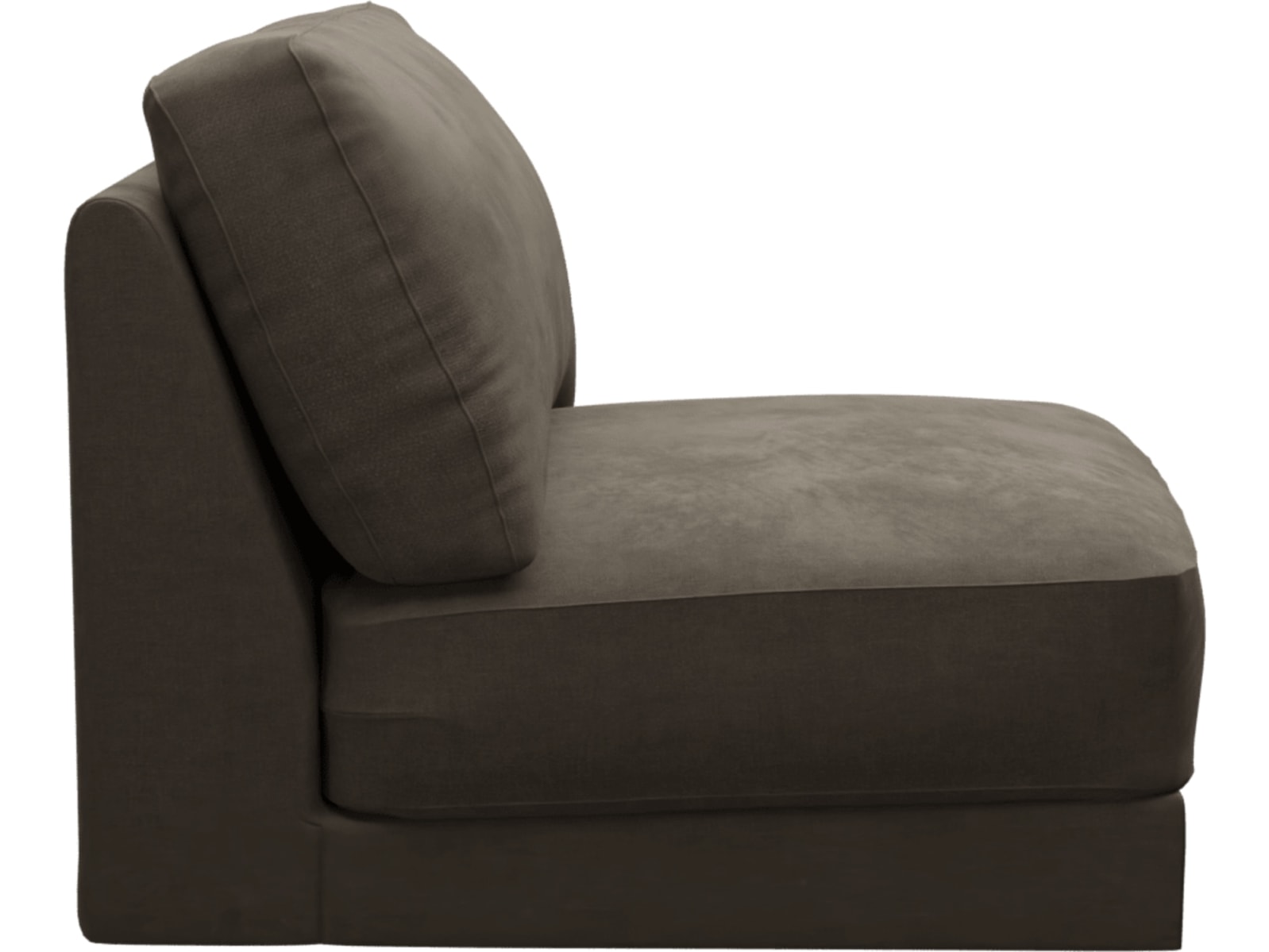 Monica Muse Mink Armless Sofa Chair Module color Muse Mink