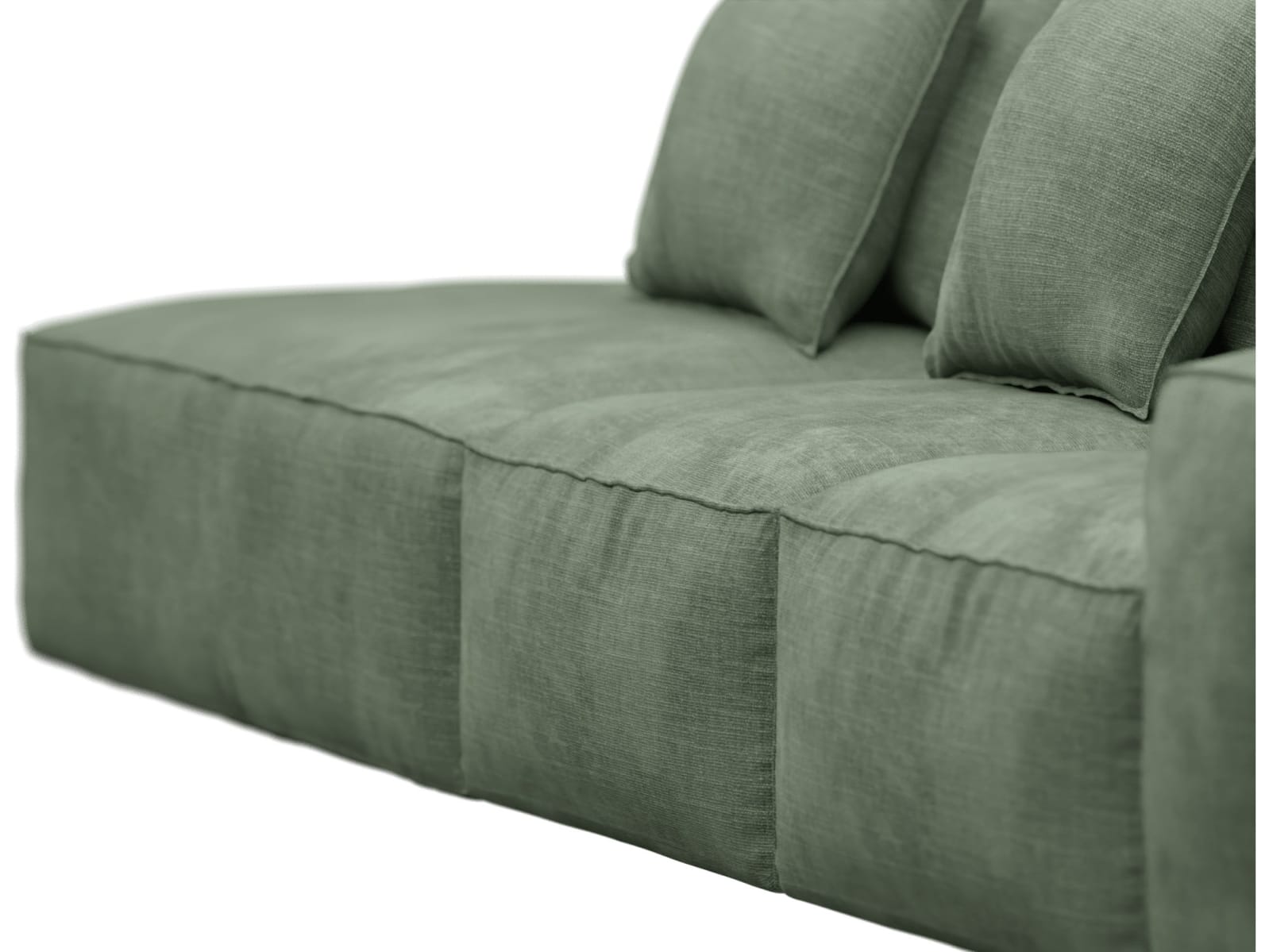 Riley Tribute Dark Jade Modular Sofa - 1x Arm, 2x Armless, 1x Left Terminal color Tribute Dark Jade