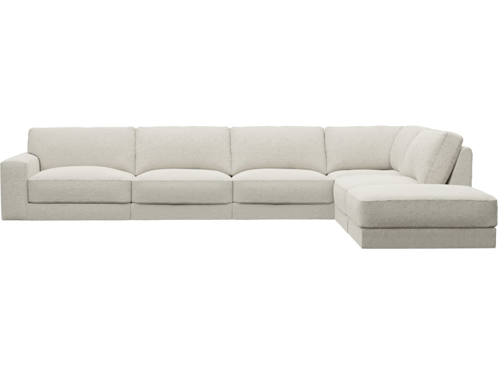 Monica Boucle Ivory Sofa - 6 Seater RAF Terminal color Boucle Ivory