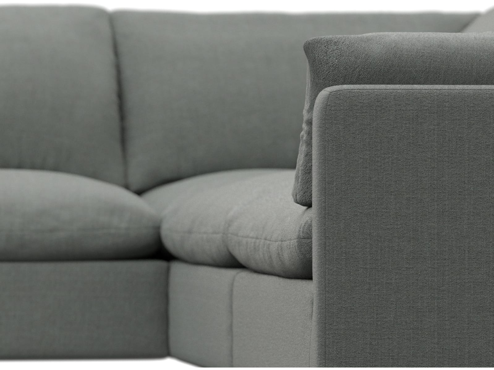 Willow Tribute Storm Modular Sofa - 5 Seater LAF Terminal color Tribute Storm