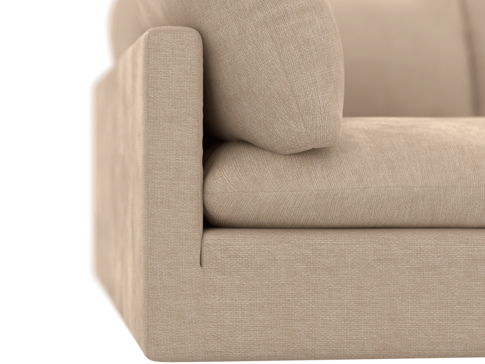 Willow Muse Driftwood Corner Modular Sofa LAF Terminal - 4 Seater color Muse Driftwood