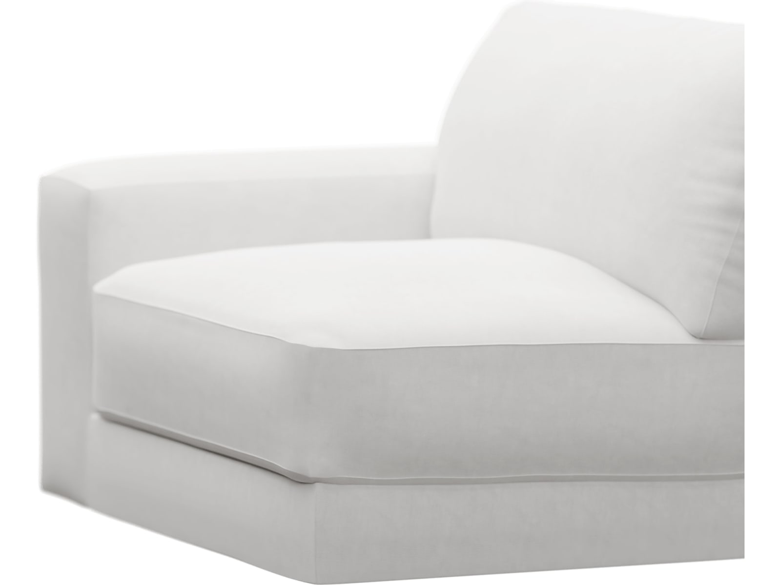 Monica Muse Frost Left Arm Facing Chair Module color Muse Frost