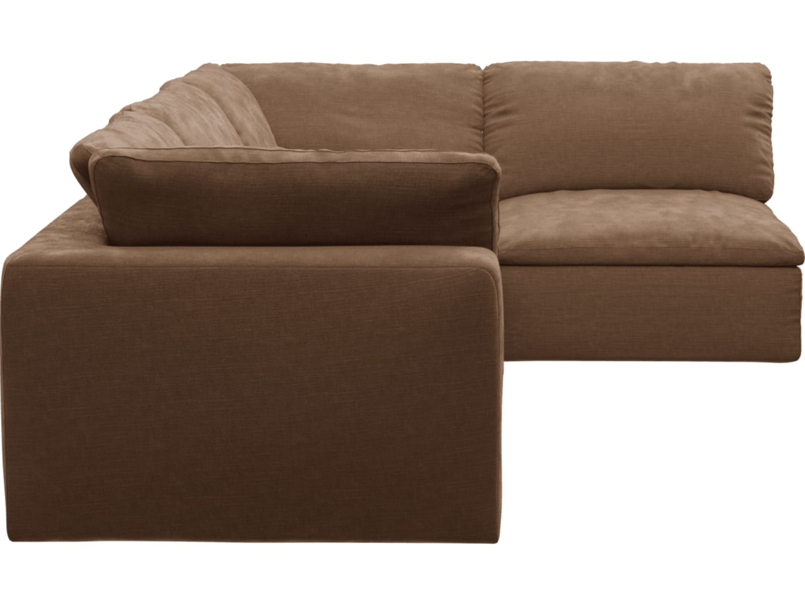 Cloud Deep Tribute Chestnut Modular Sofa - 4 Piece color Tribute Chestnut