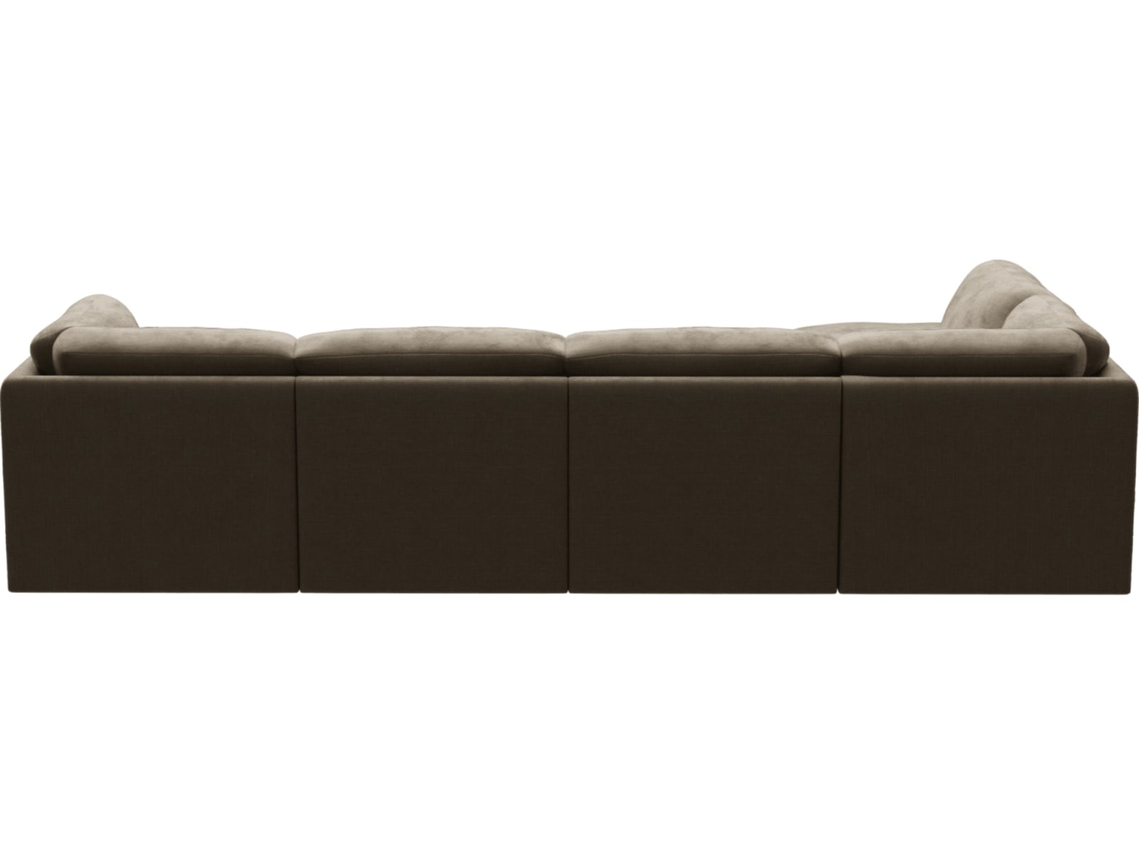 Emily Modular Sofa Tribute Walnut - 6 Piece color Tribute Walnut