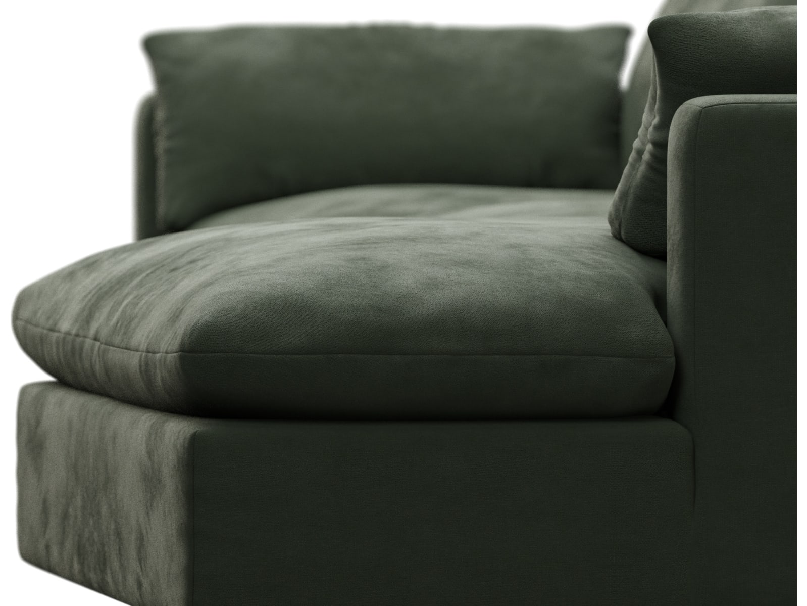 Willow Muse Forest Chaise Sofa - 3 Seater color Muse Forest