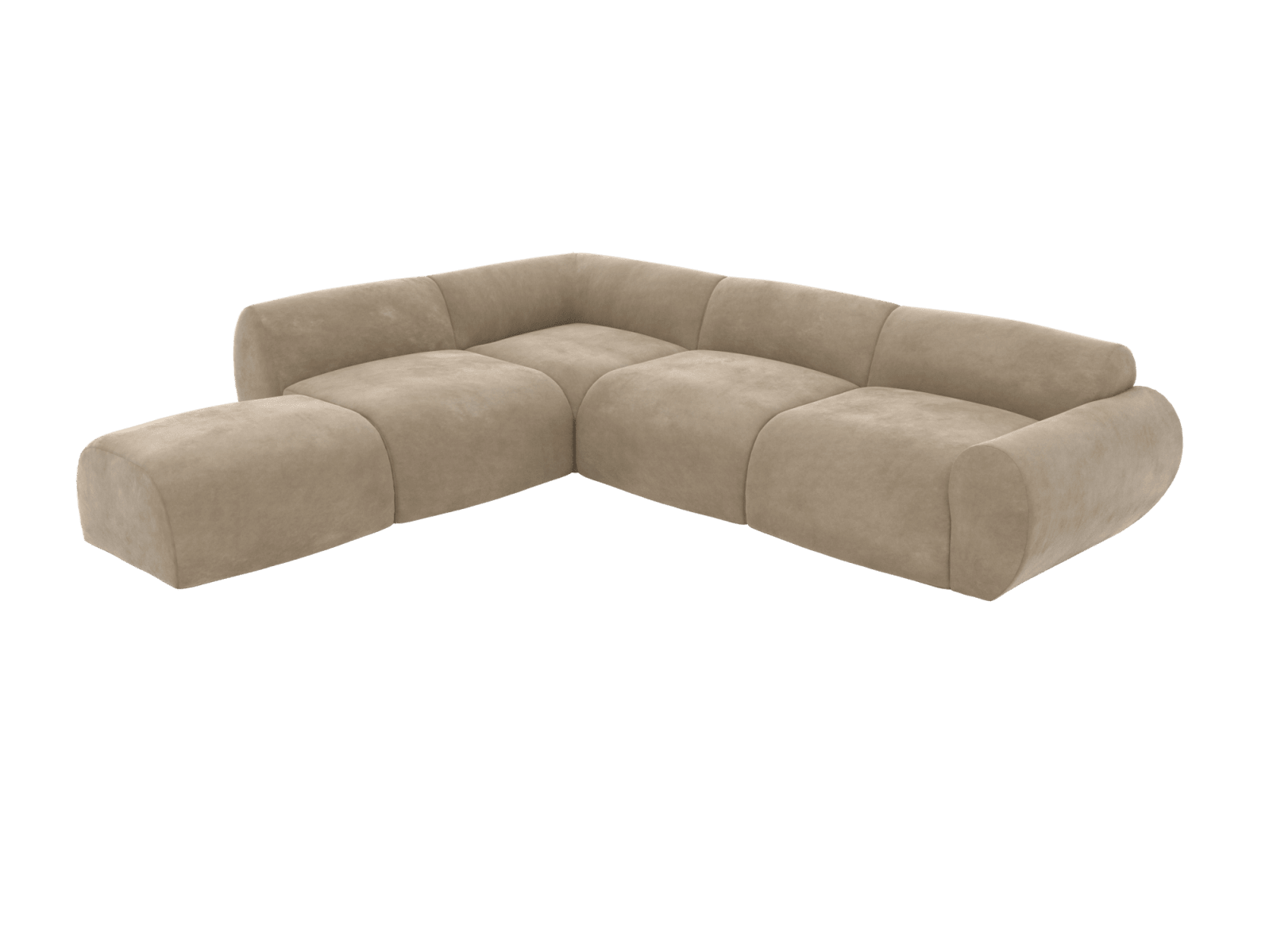Malmo Muse Soft Brown Sofa - 5 Seater LAF Terminal color Muse Soft Brown