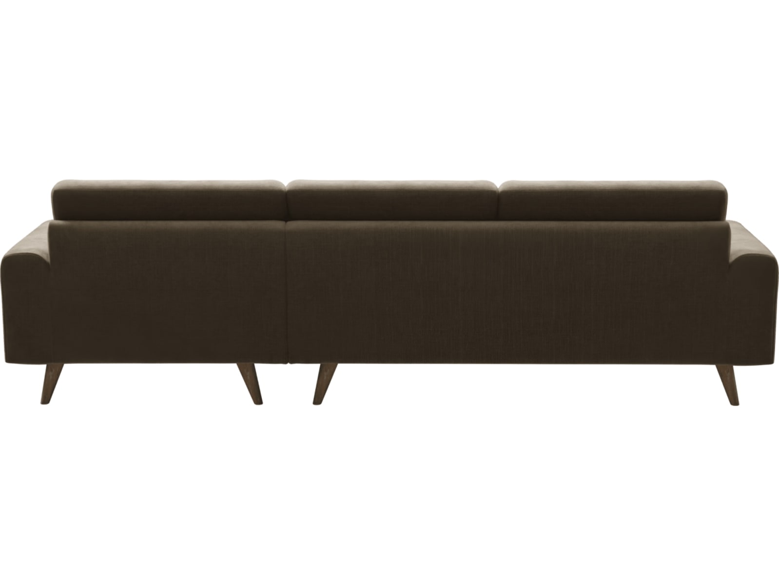 Dane Tribute Walnut Chaise Sofa - 3 Seater color Tribute Walnut