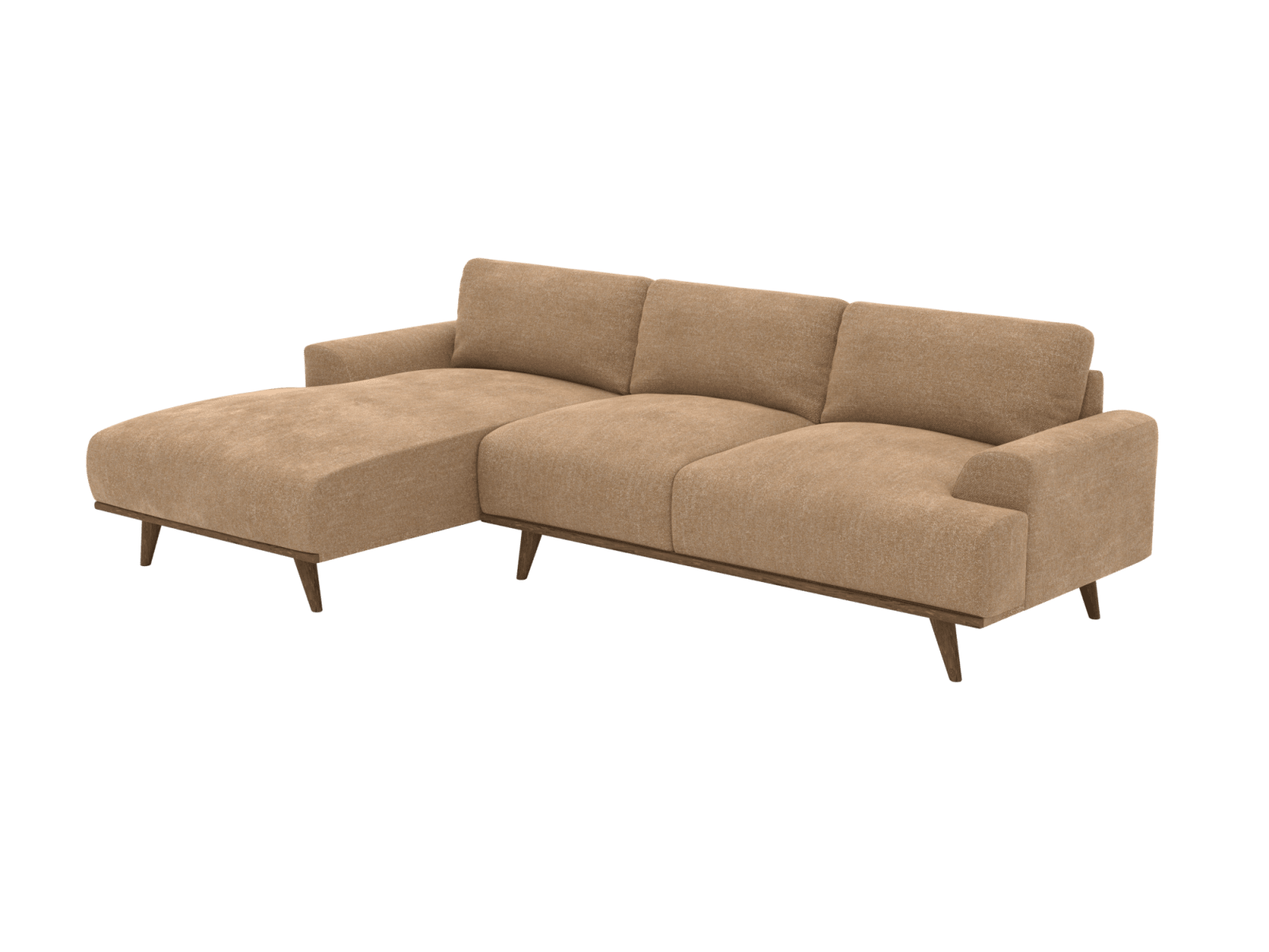 Dane Avon Honey Chaise Sofa - 3 Seater color Avon Honey