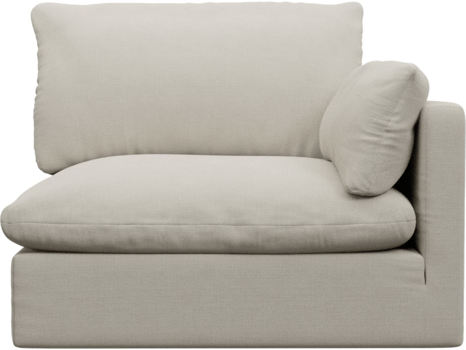 Willow Toorak Pearl 1 Seat Right Arm Facing Sofa Module color Toorak Pearl