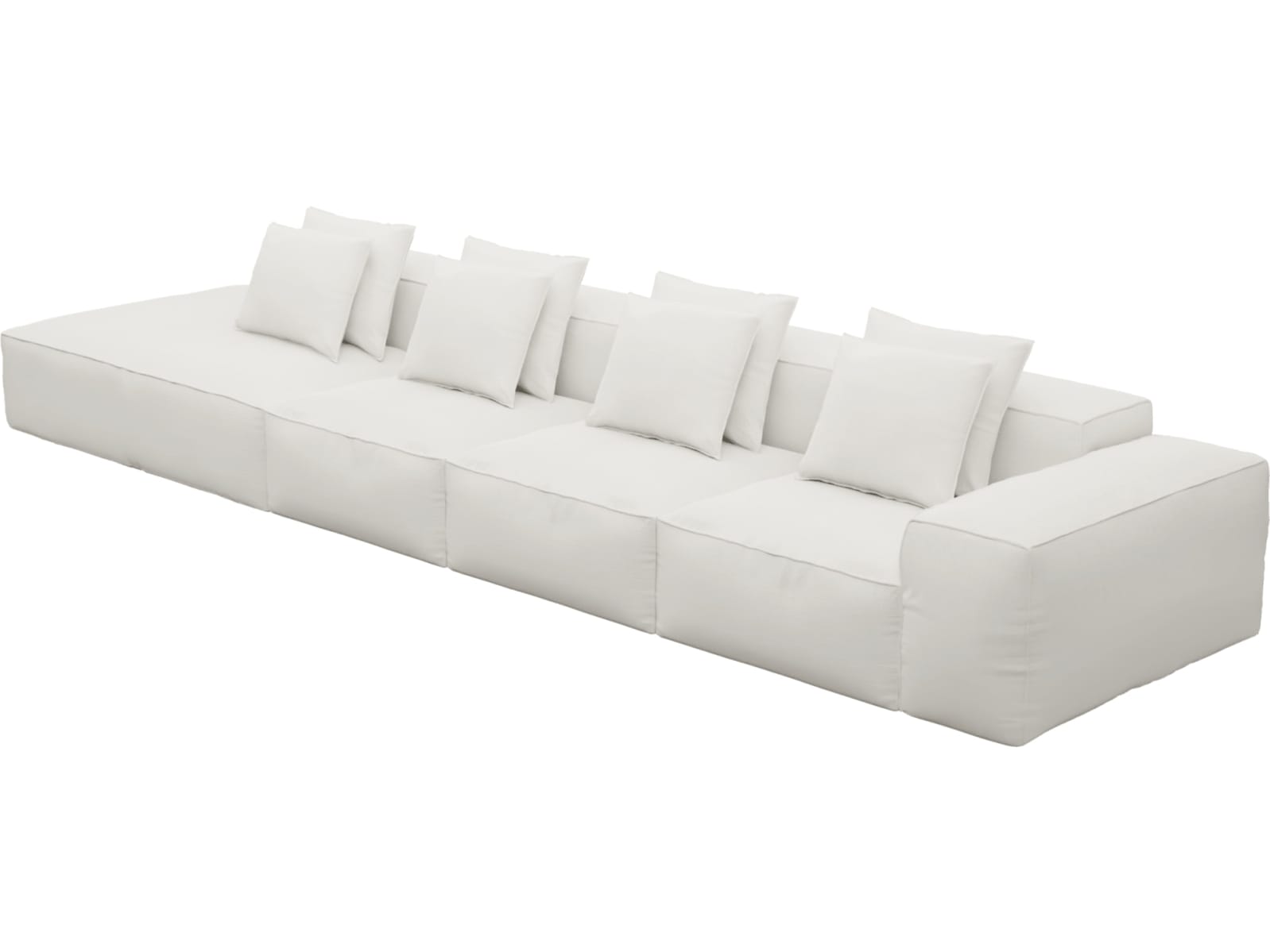 Riley Tribute Ice Modular Sofa - 1x Arm, 3x Armless, 1x Left Terminal color Tribute Ice