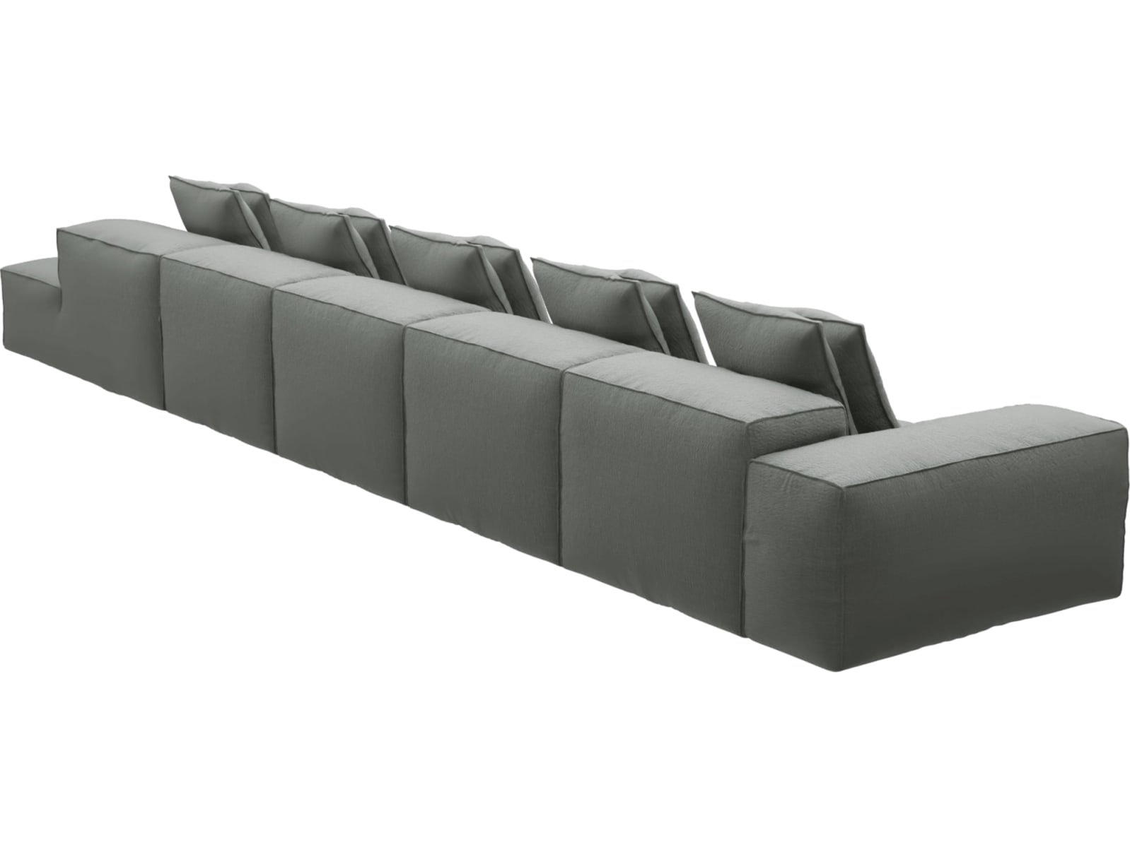 Riley Tribute Storm Modular Sofa - 1x Arm, 4x Armless, 1x Right Terminal color Tribute Storm