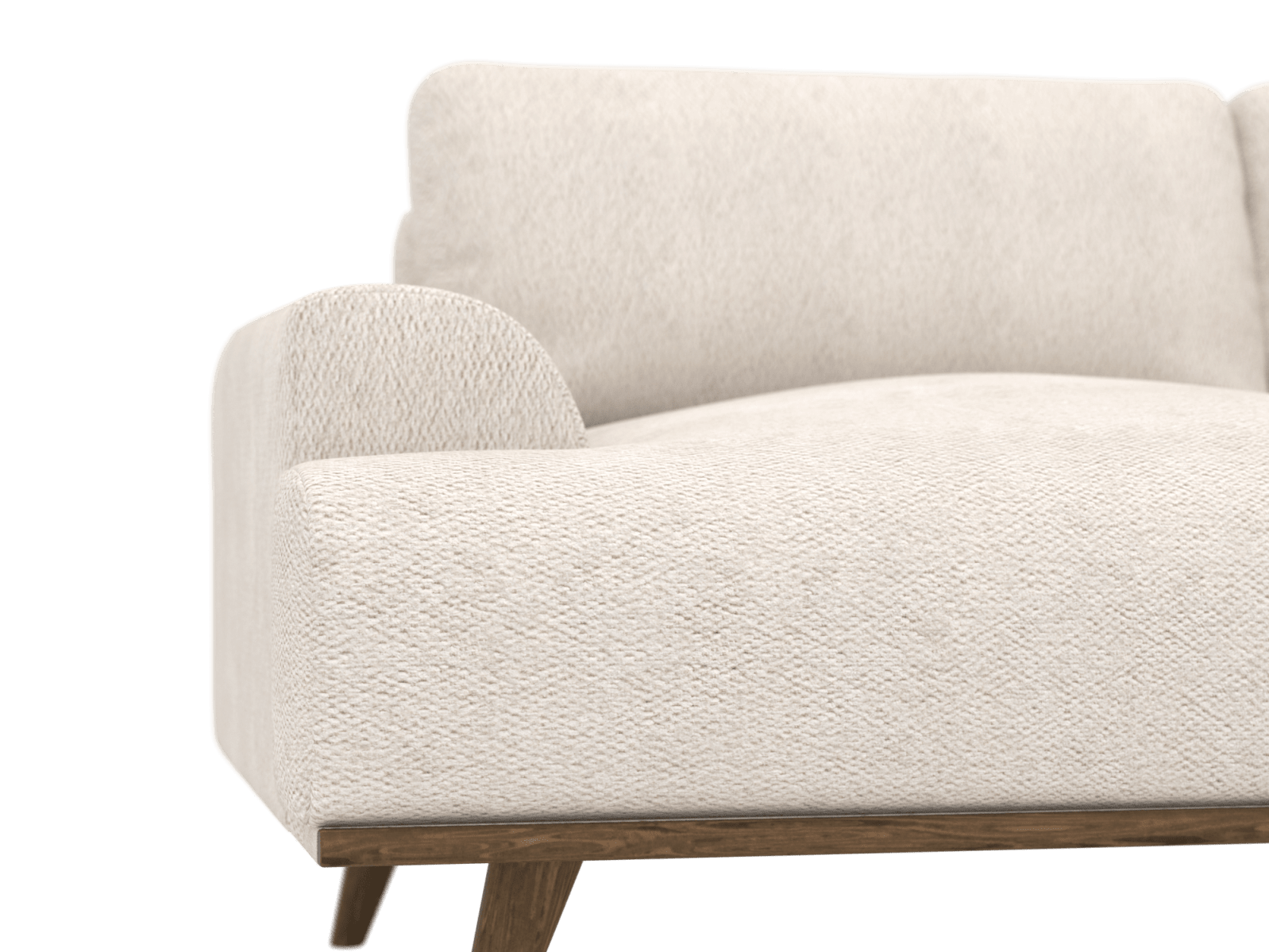 Dane Kent Bisque Chaise Sofa - 3 Seater color Kent Bisque