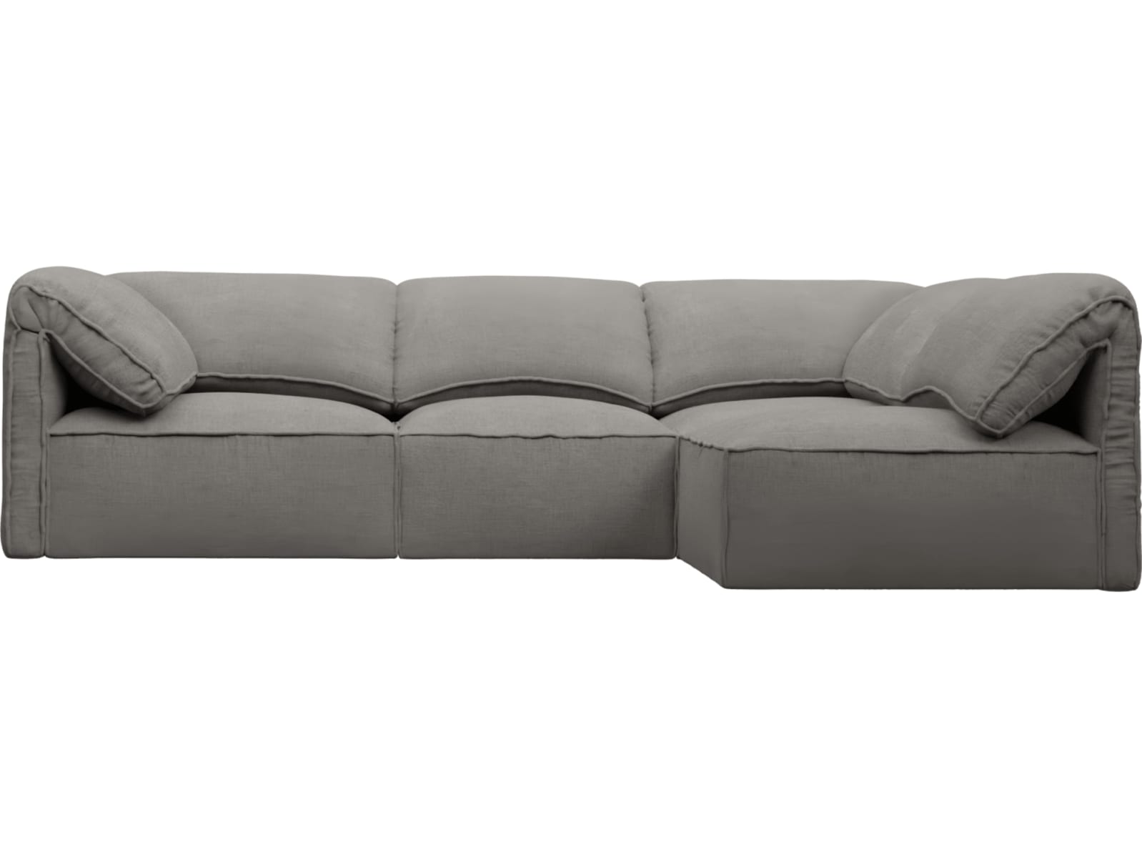 Kai Isla Soft Grey Modular Sofa - 4 Seater color Isla Soft Grey