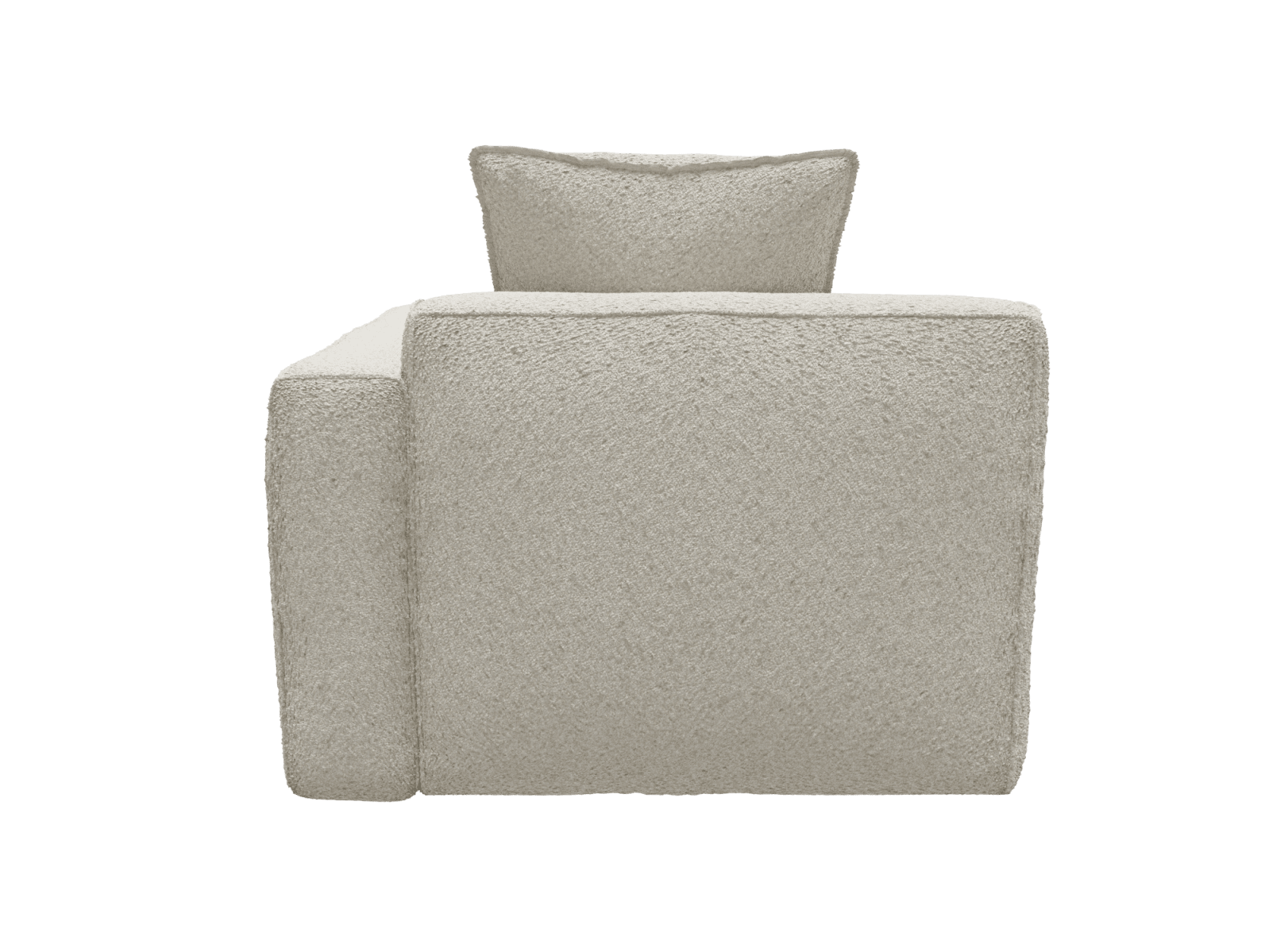 Riley Apt Boucle Ivory Right Arm Facing Chair Module color Boucle Ivory