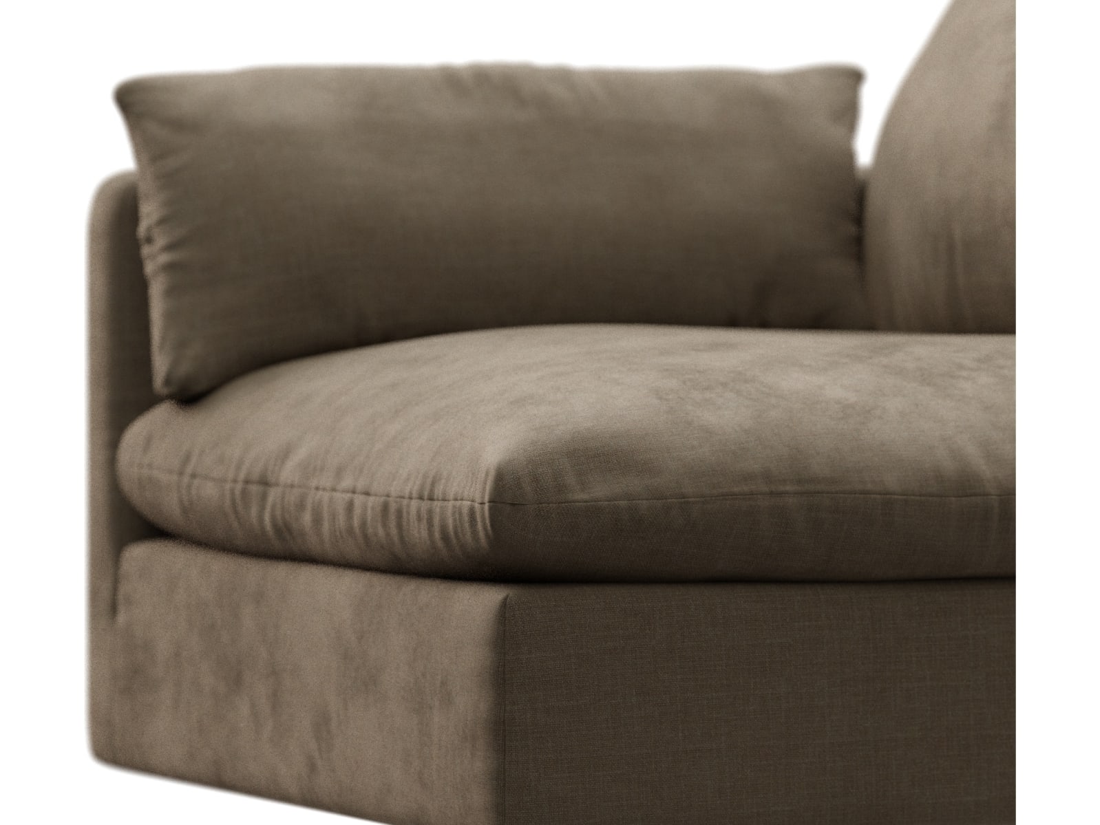 Willow Tribute Walnut 1 Seat Left Arm Facing Sofa Module color Tribute Walnut