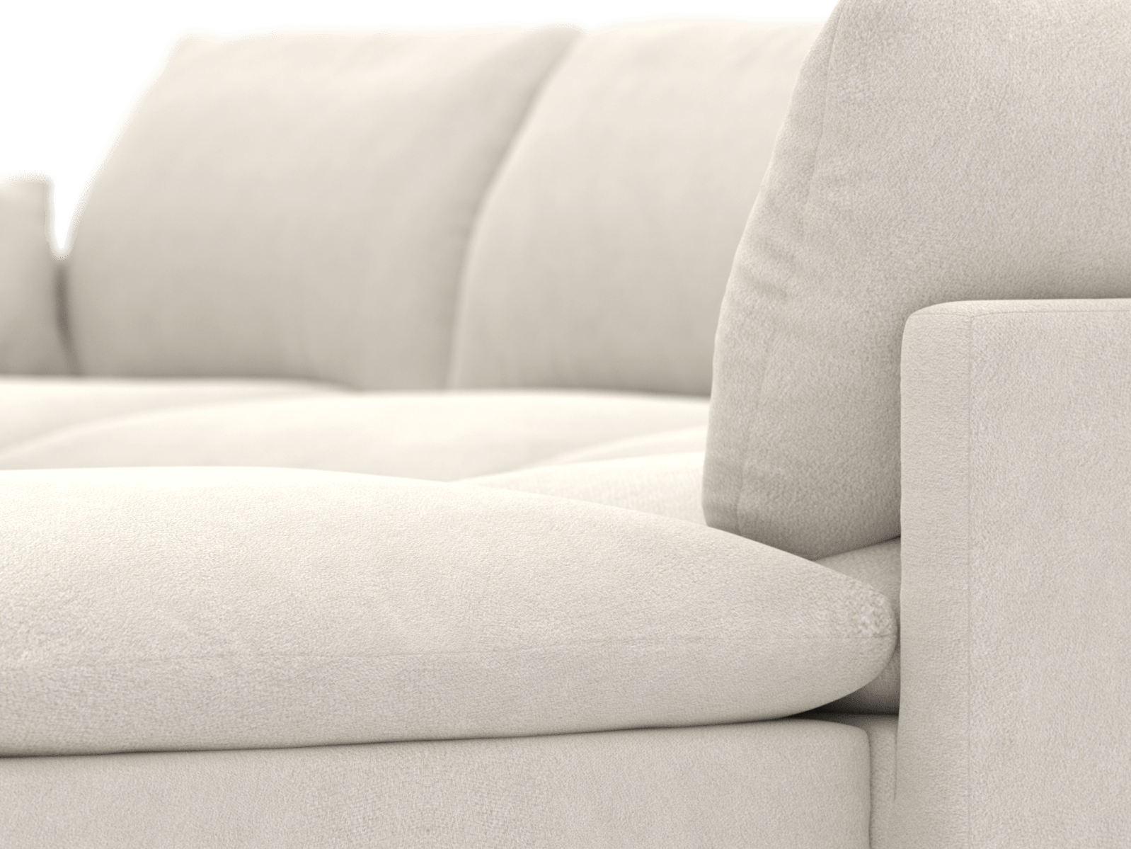 Willow California Ivory Modular Sofa - 6 Seater RAF Terminal color California Ivory