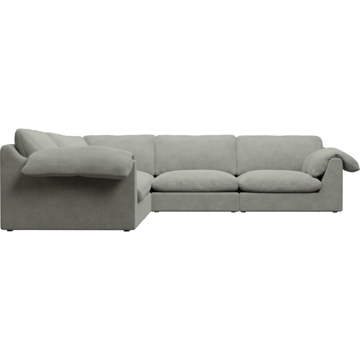 Ludlow Toorak Pebble Corner Sofa - 5 Seater color Toorak Pebble