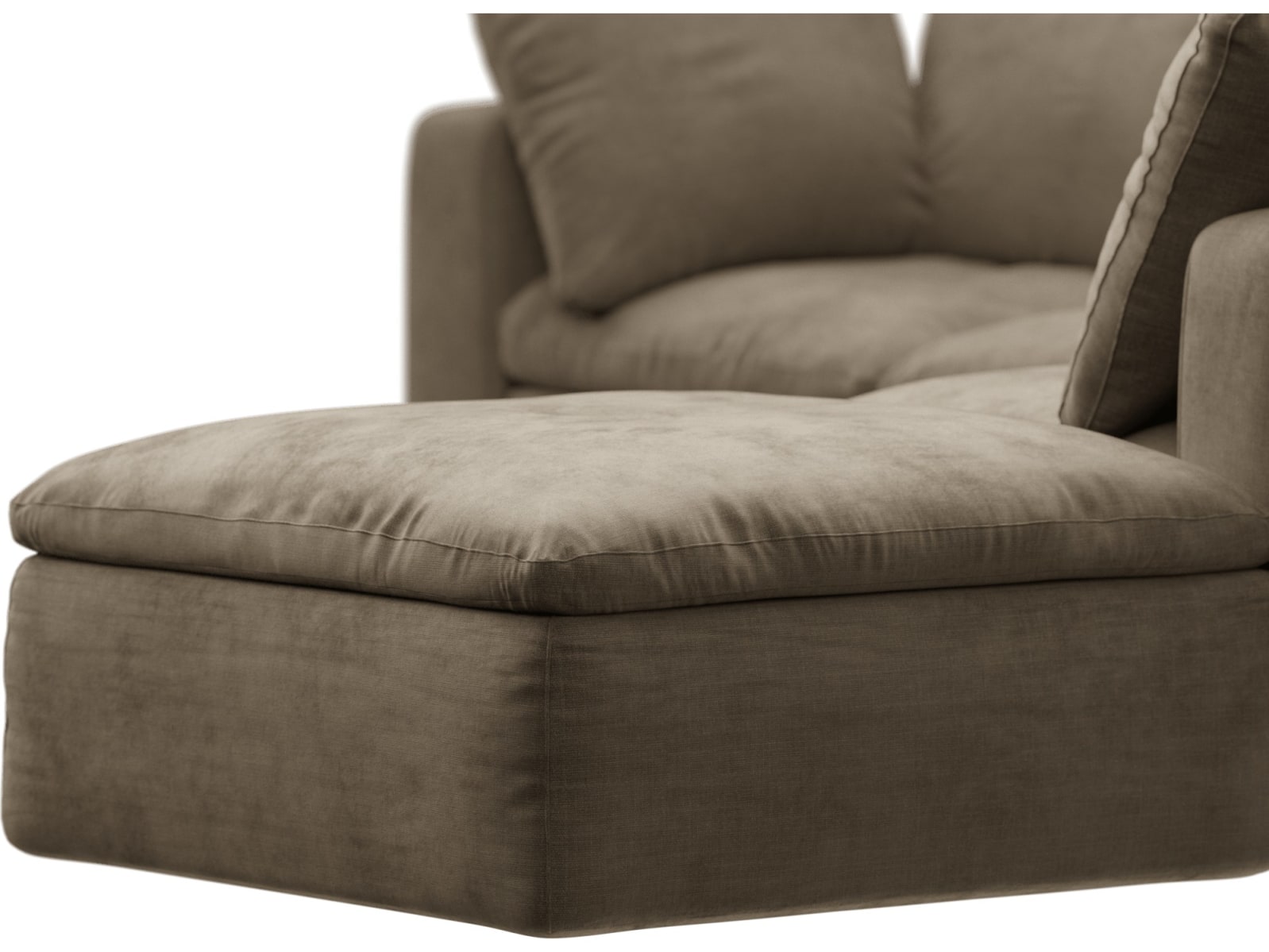 Cloud Tribute Walnut Modular Sofa - 5 Piece color Tribute Walnut