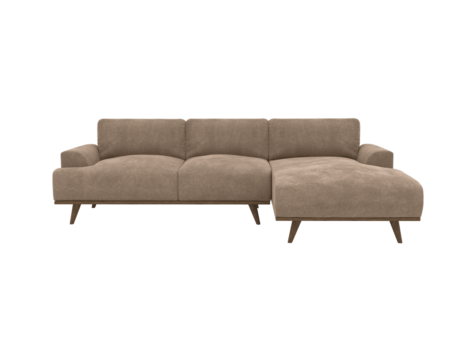 Dane Tribute Walnut Chaise Sofa - 3 Seater color Tribute Walnut