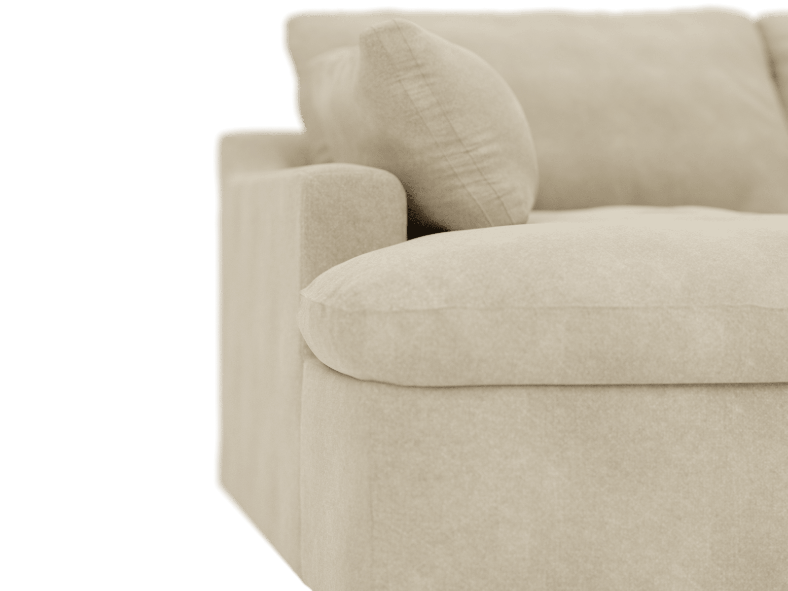 Retreat Avon Taupe Chaise Sofa - 3 Seater color Avon Taupe