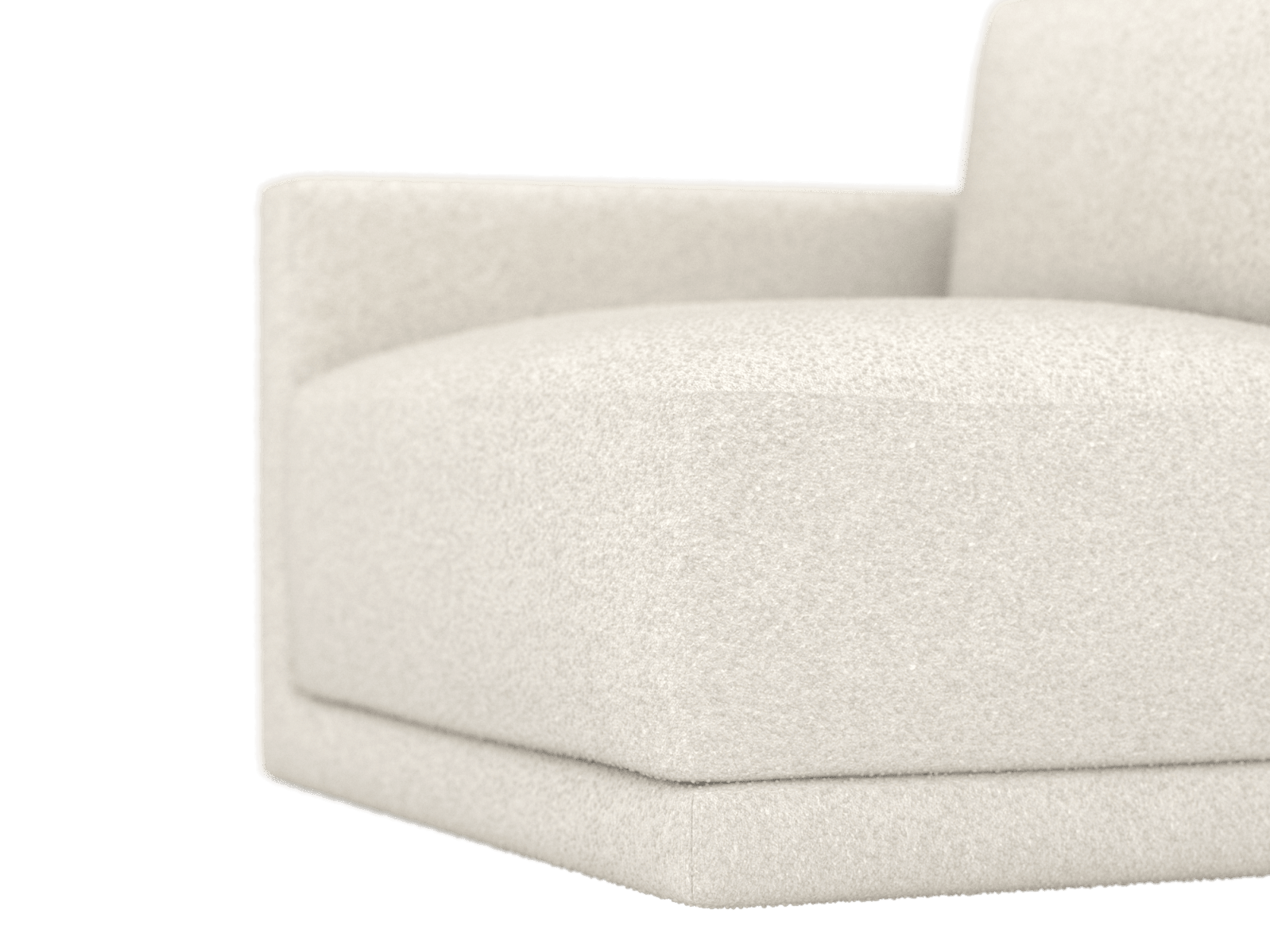 Haven Boucle Ivory Left Arm Facing Sofa Module color Boucle Ivory