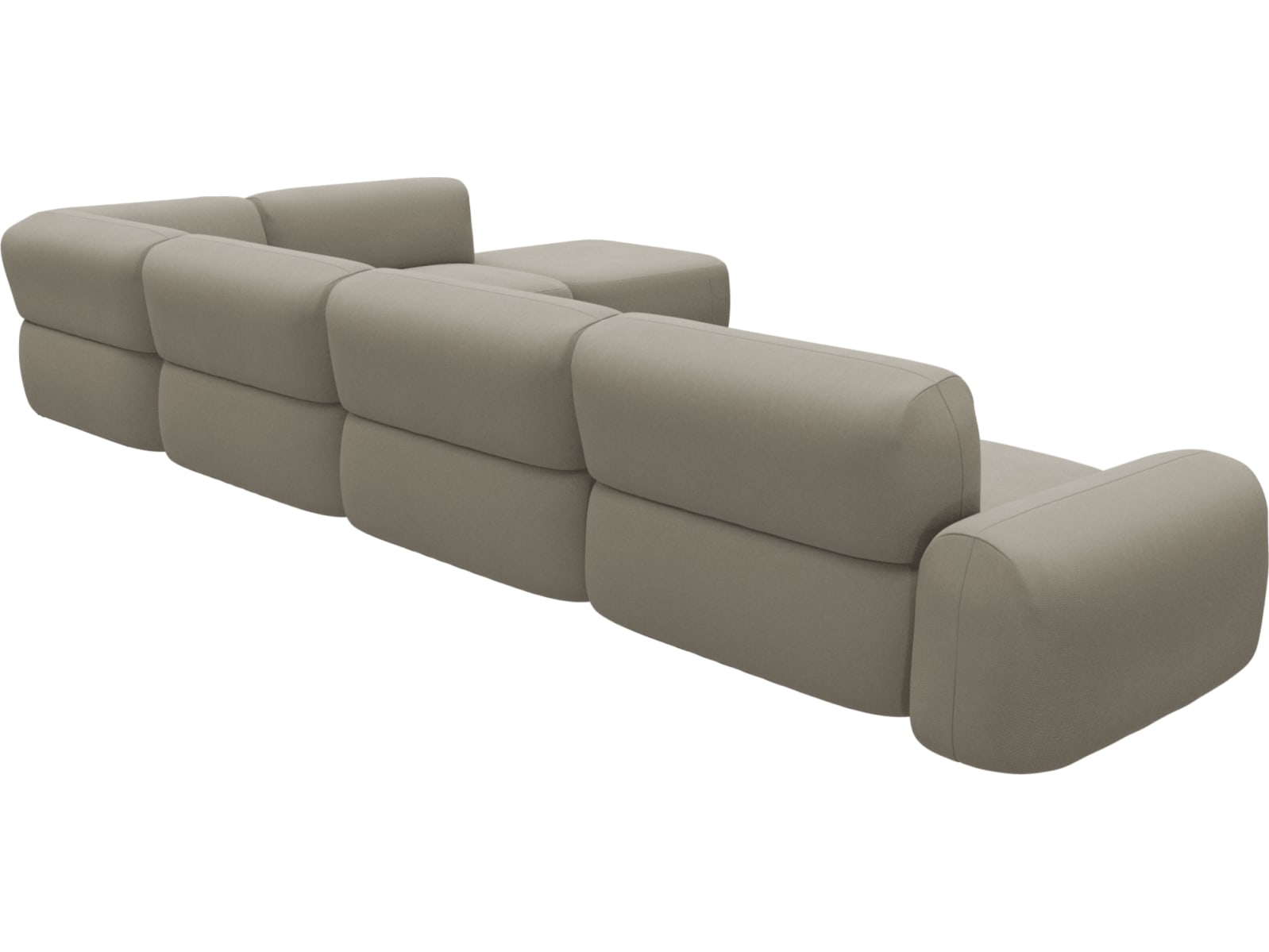 Beckett Plaza Natural Modular Sofa - 7 Piece color Plaza Natural