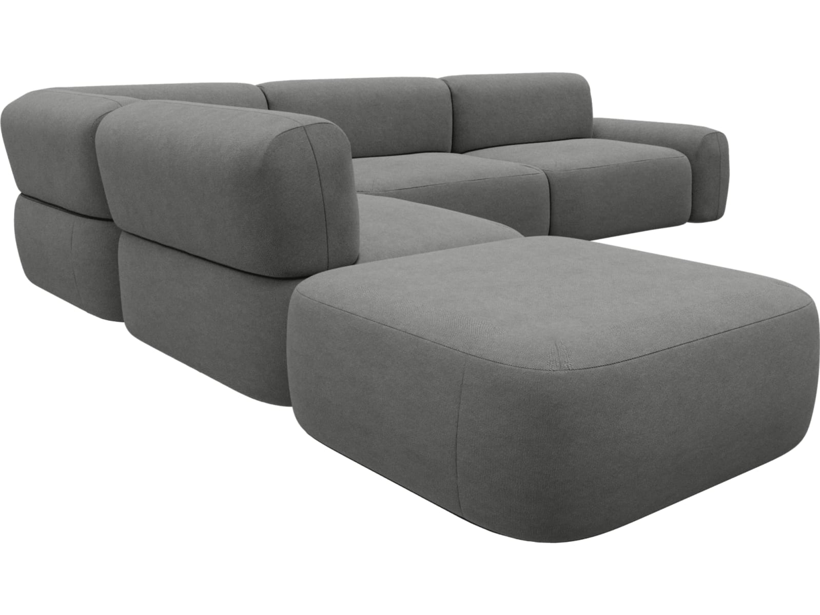 Beckett Maya Flint Modular Sofa - 6 Piece color Maya Flint