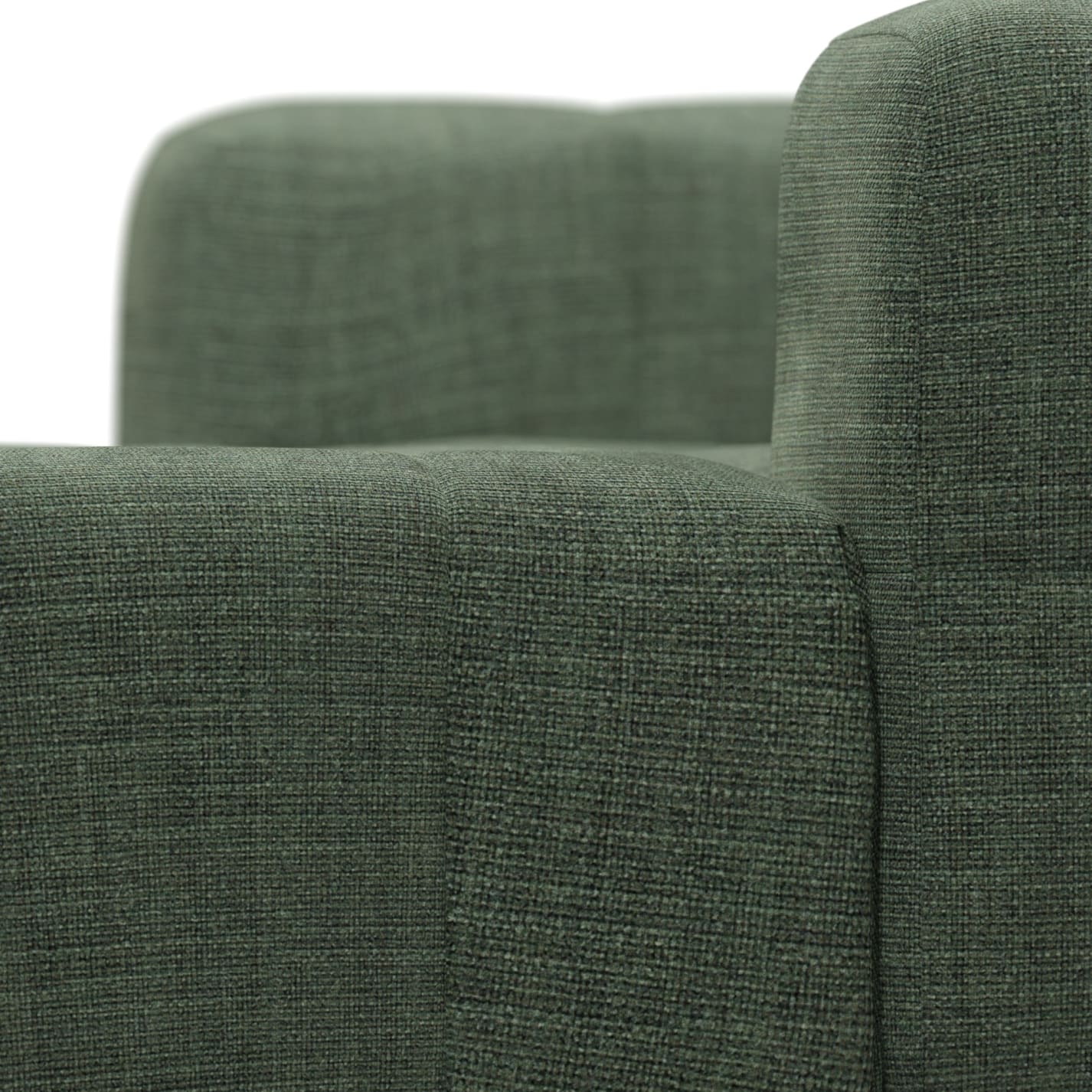 Lucello Tribute Dark Jade Modular Sofa with Ottoman - 3 Piece color Tribute Dark Jade