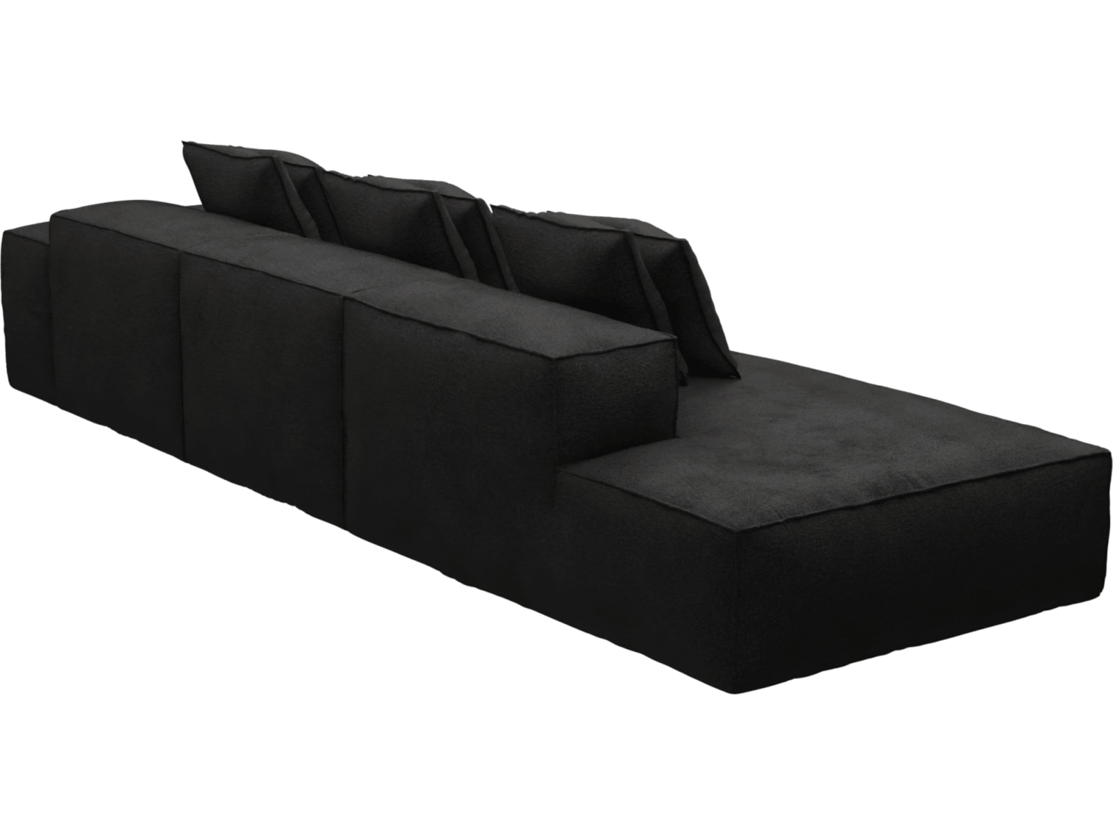 Riley California Charcoal Modular Sofa - 1x Arm, 2x Armless, 1x Left Terminal color California Charcoal