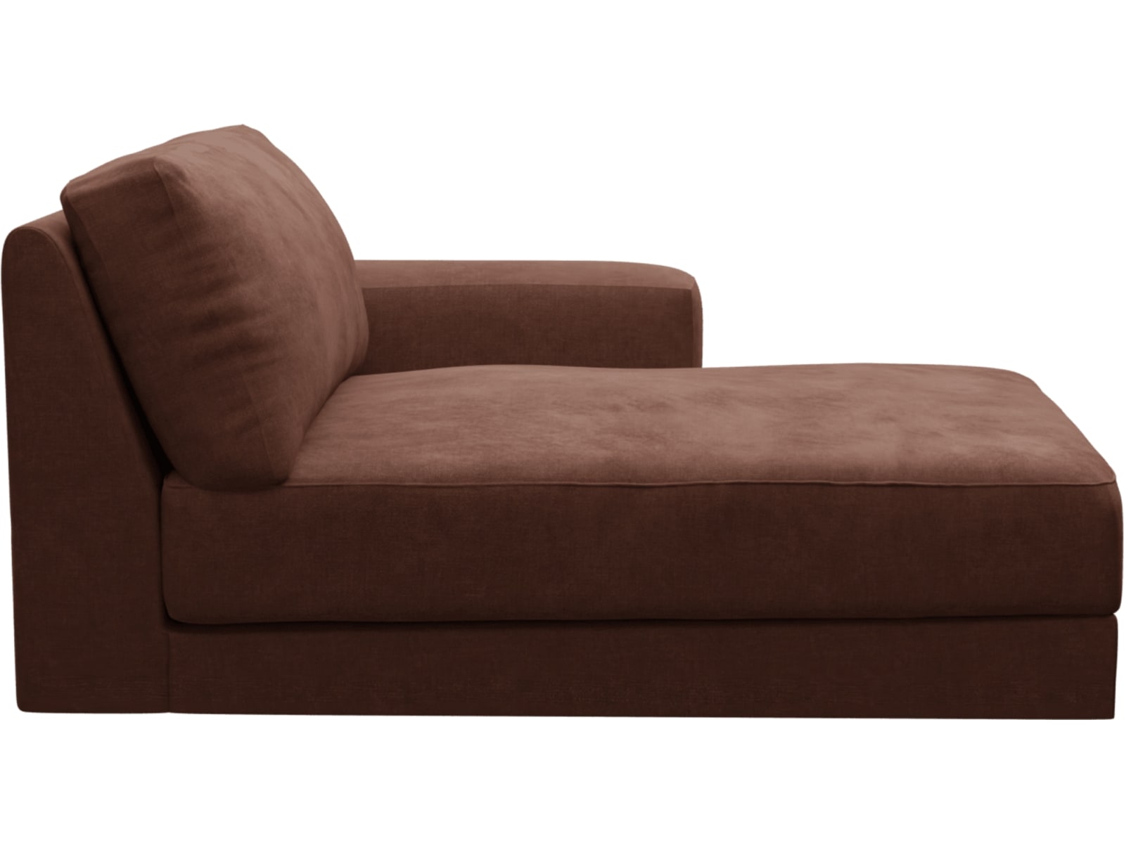Monica Muse Rust Right Arm Facing Chaise Module color Muse Rust