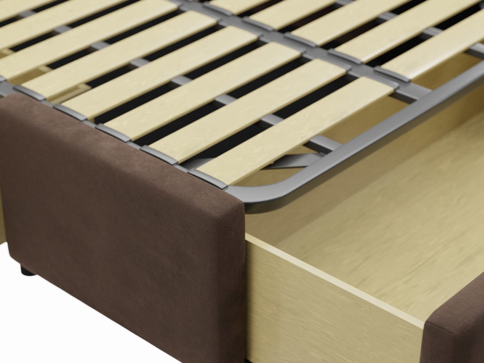 Aria Muse Chocolate Left Drawer Storage Bed color Muse Chocolate