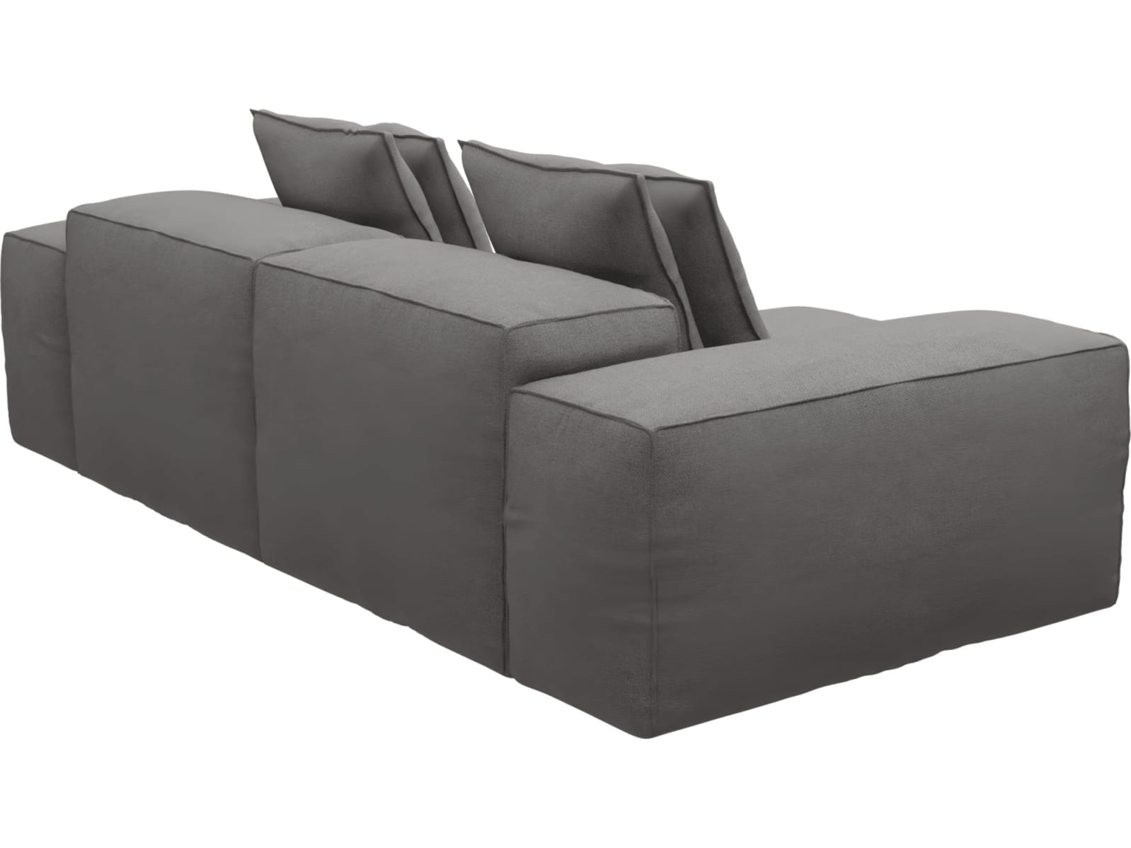 Riley California Slate Modular Sofa - 2 Seater Chaise color California Slate