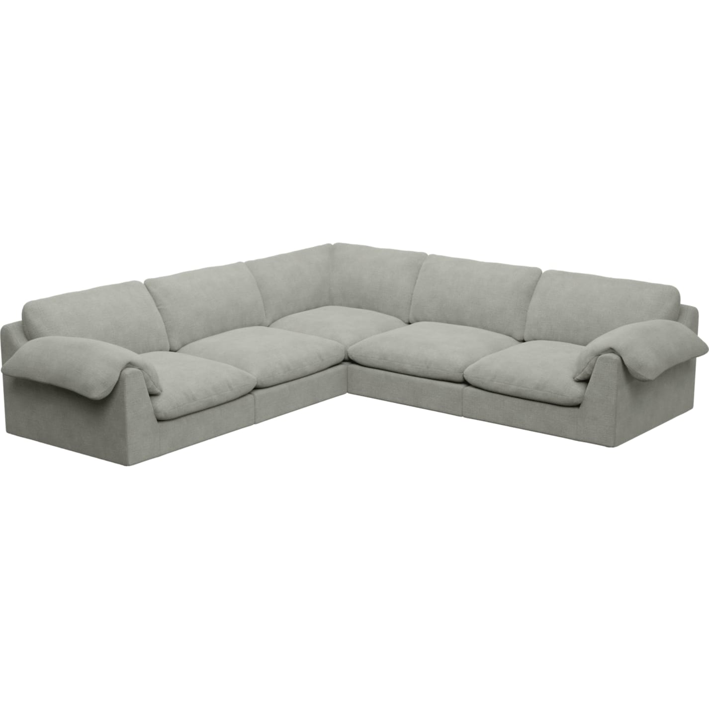 Ludlow Toorak Pebble Corner Sofa - 5 Seater color Toorak Pebble
