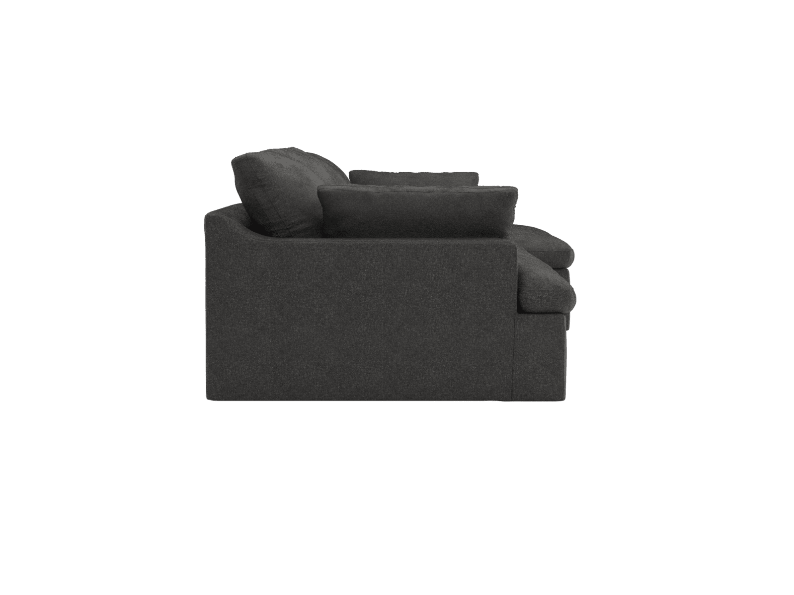 Retreat California Charcoal Chaise Sofa - 3 Seater color California Charcoal