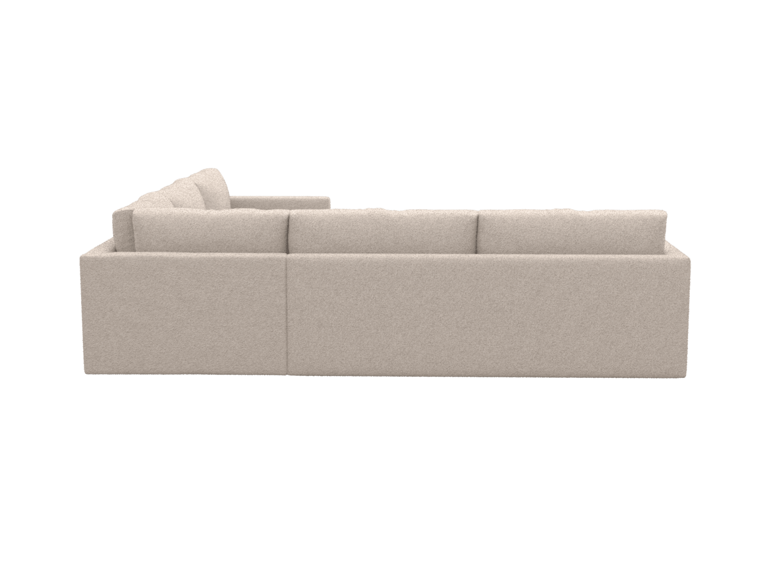 Haven Boucle Pumice 7 Seater Corner Sofa color Boucle Pumice