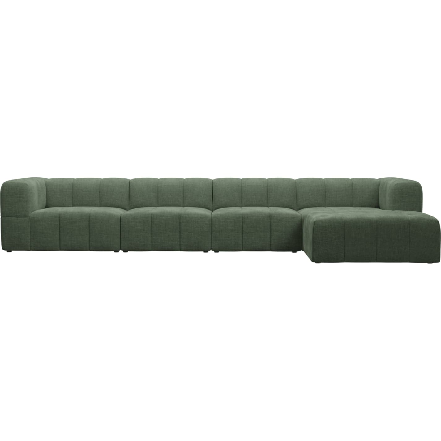 Lucello Tribute Dark Jade Modular Sofa with Ottoman - 5 Piece color Tribute Dark Jade