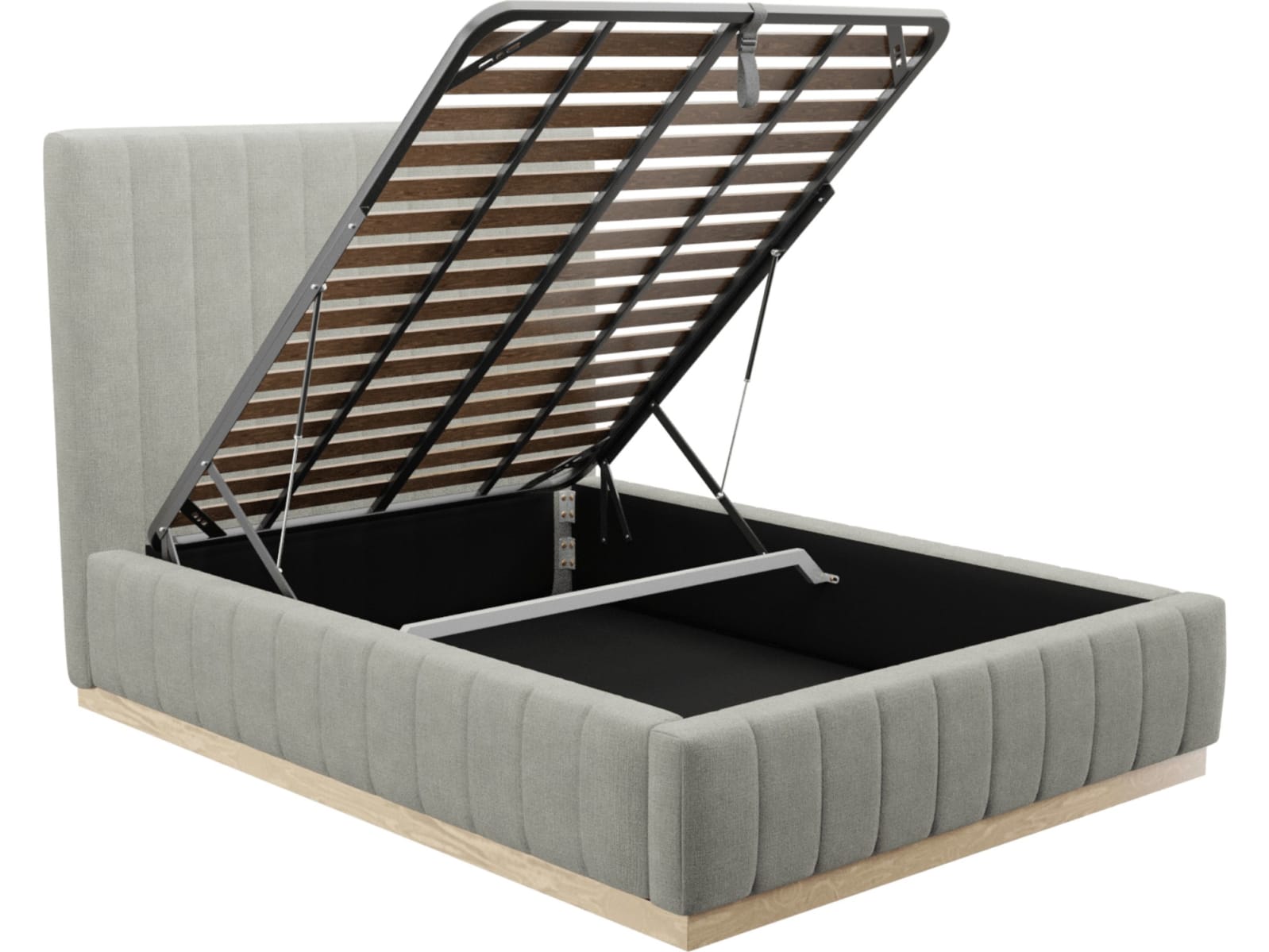 Brentwood Gas Lift Bed Toorak Pebble color Toorak Pebble